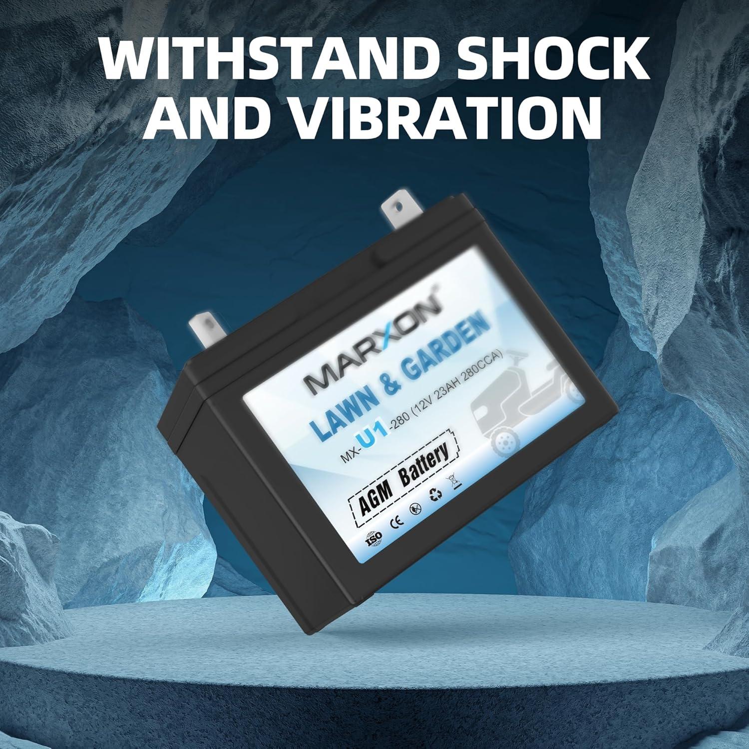 Batería AGM MARXON U1 280CCA para Cortacésped 12V