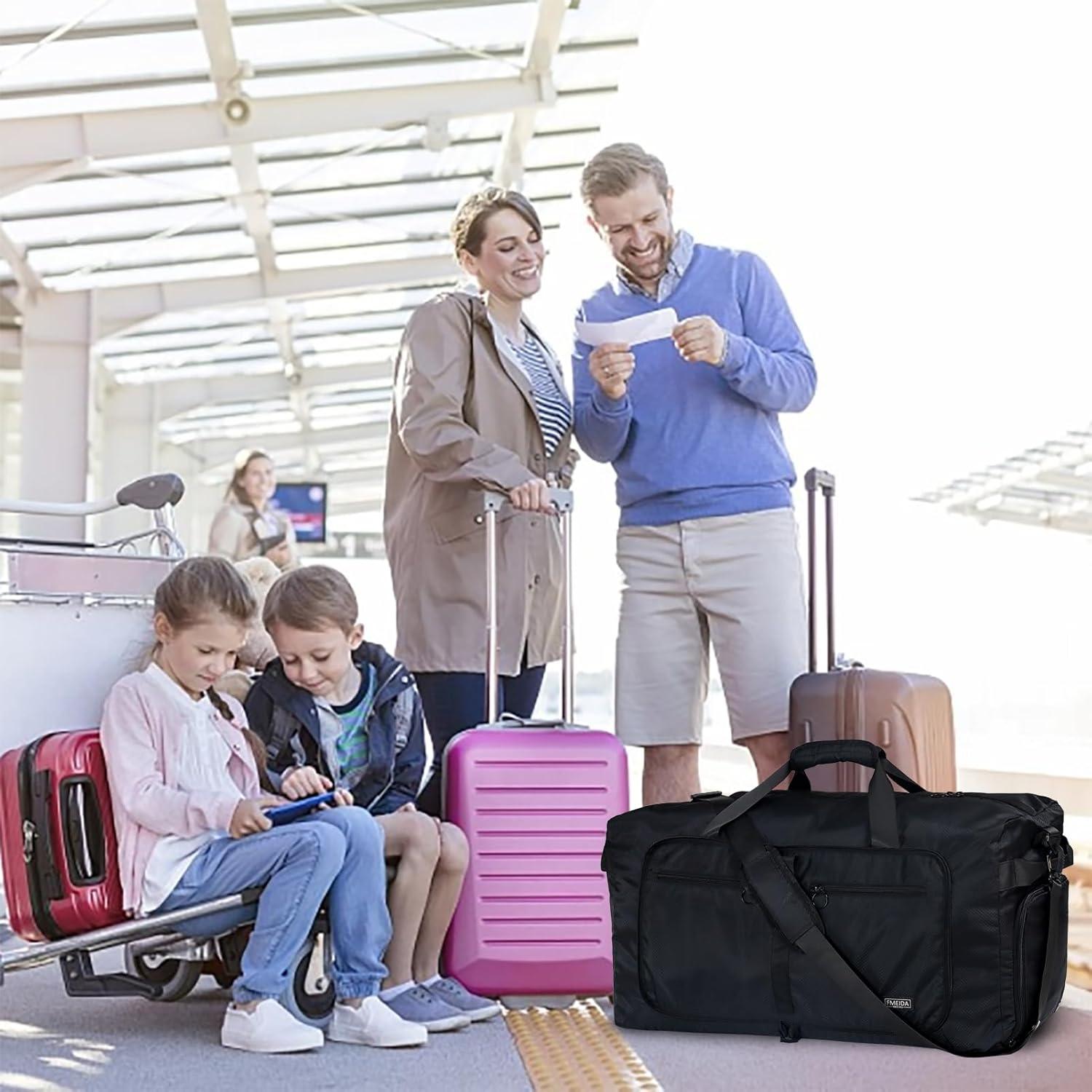 Bolsa de Viaje Fmeida 65L Plegable con Compartimento para Zapatos