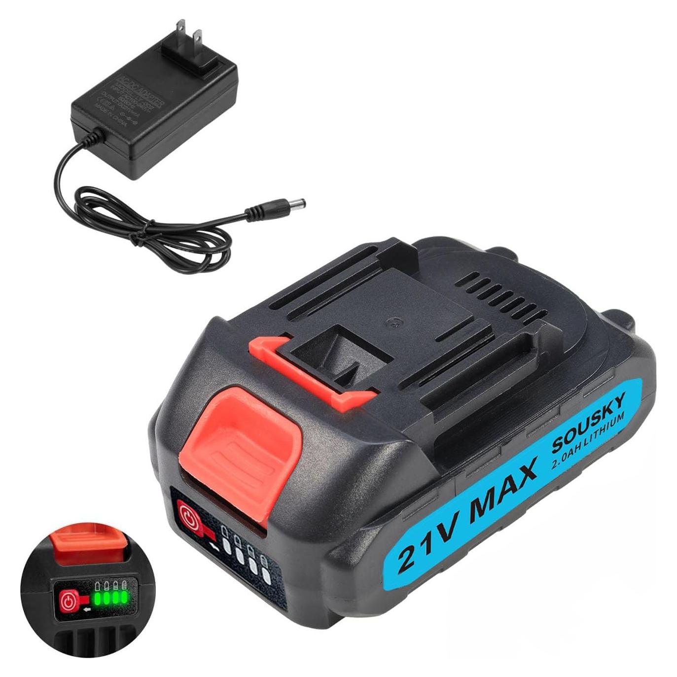 Batería de litio 21V 2000mAh SOUSKY para motosierras eléctricas