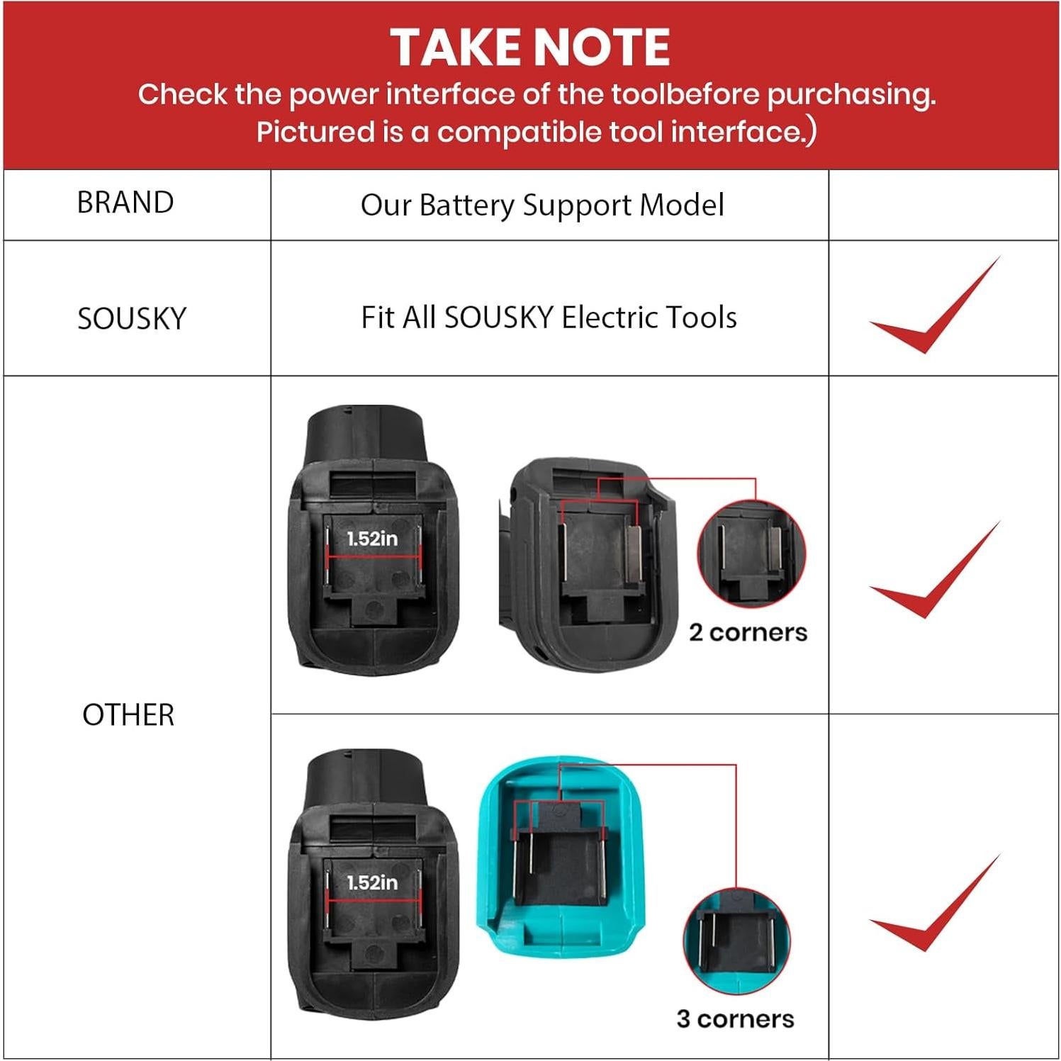 Batería de litio 21V 2000mAh SOUSKY para motosierras eléctricas