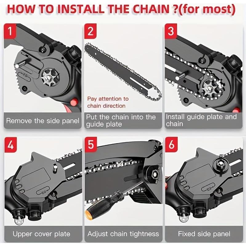 Cadenas de Reemplazo para Mini Motosierra UYEIKMLOP 10 y 15 cm