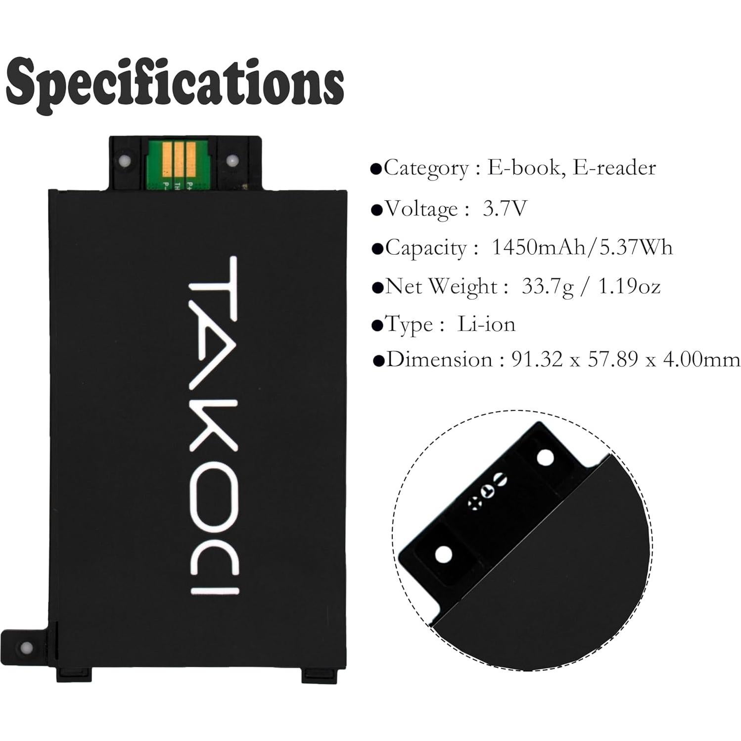 Batería de Reemplazo TAWUZUOR MC-354775-05 3.7V 1450mAh