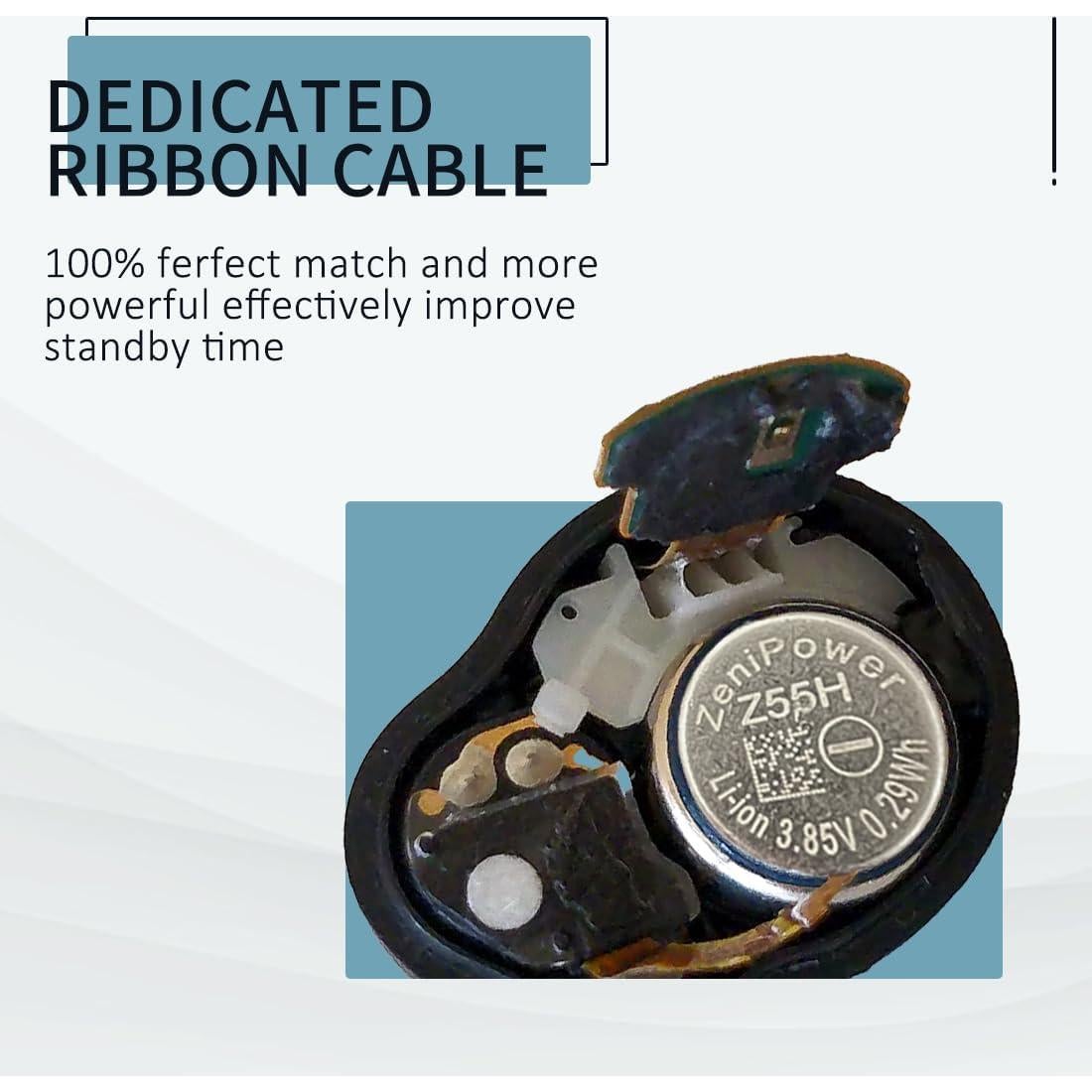 Batería Z55H 75mAh para auriculares Sony WF-1000XM4 - Paquete de 2