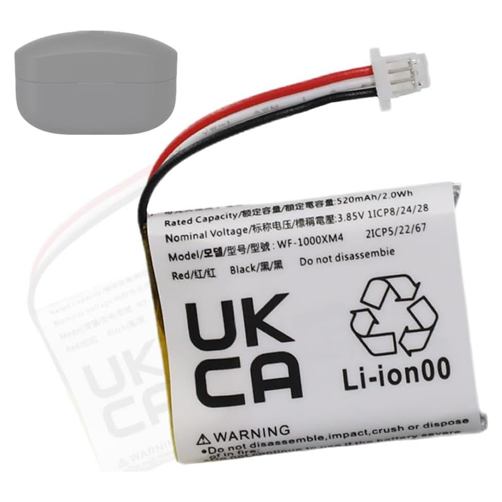 Batería de Reemplazo 702428 para Estuche Sony WF-1000XM4 520mAh