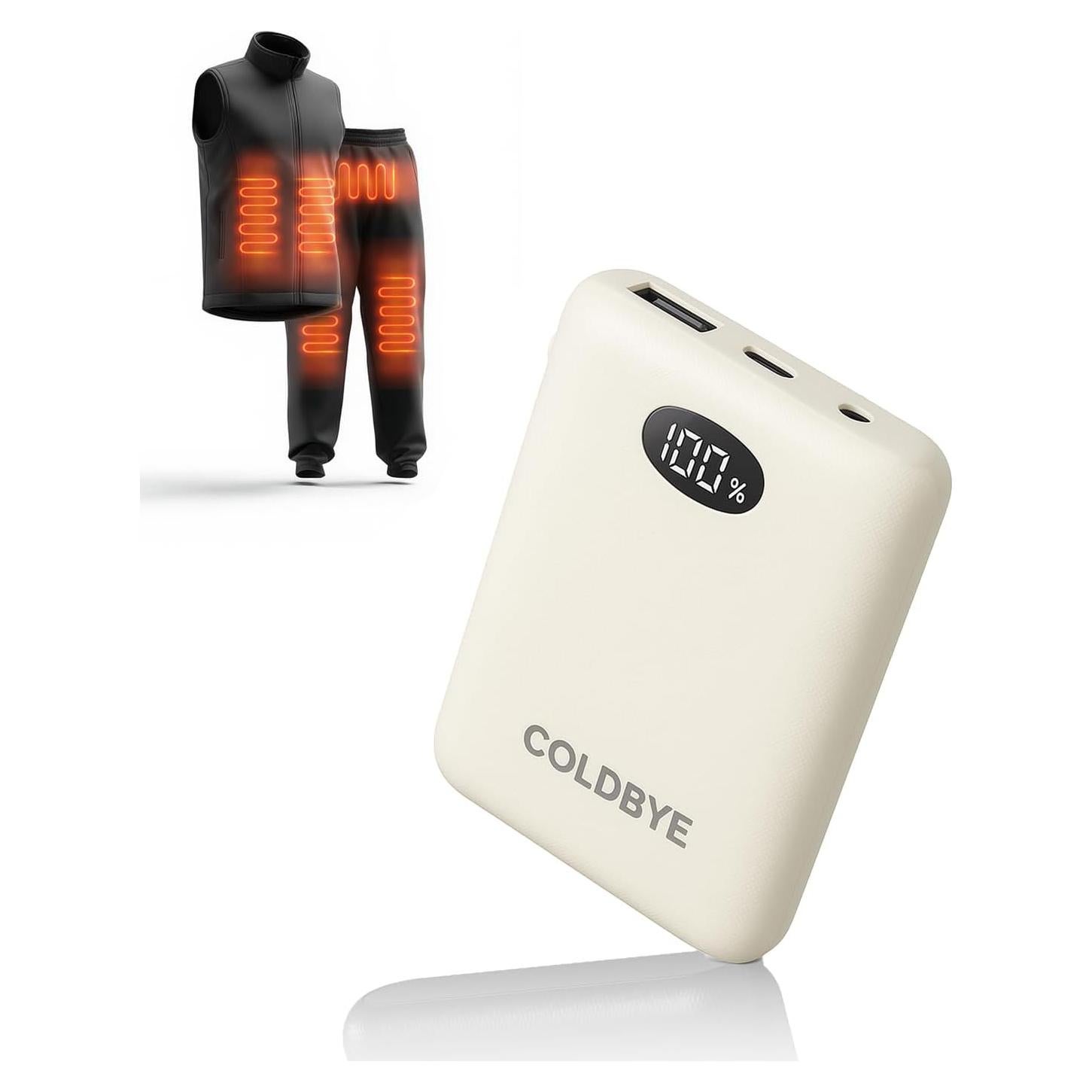 Batería Calentada ColdBye 10000mAh 7.4V con Pantalla LED