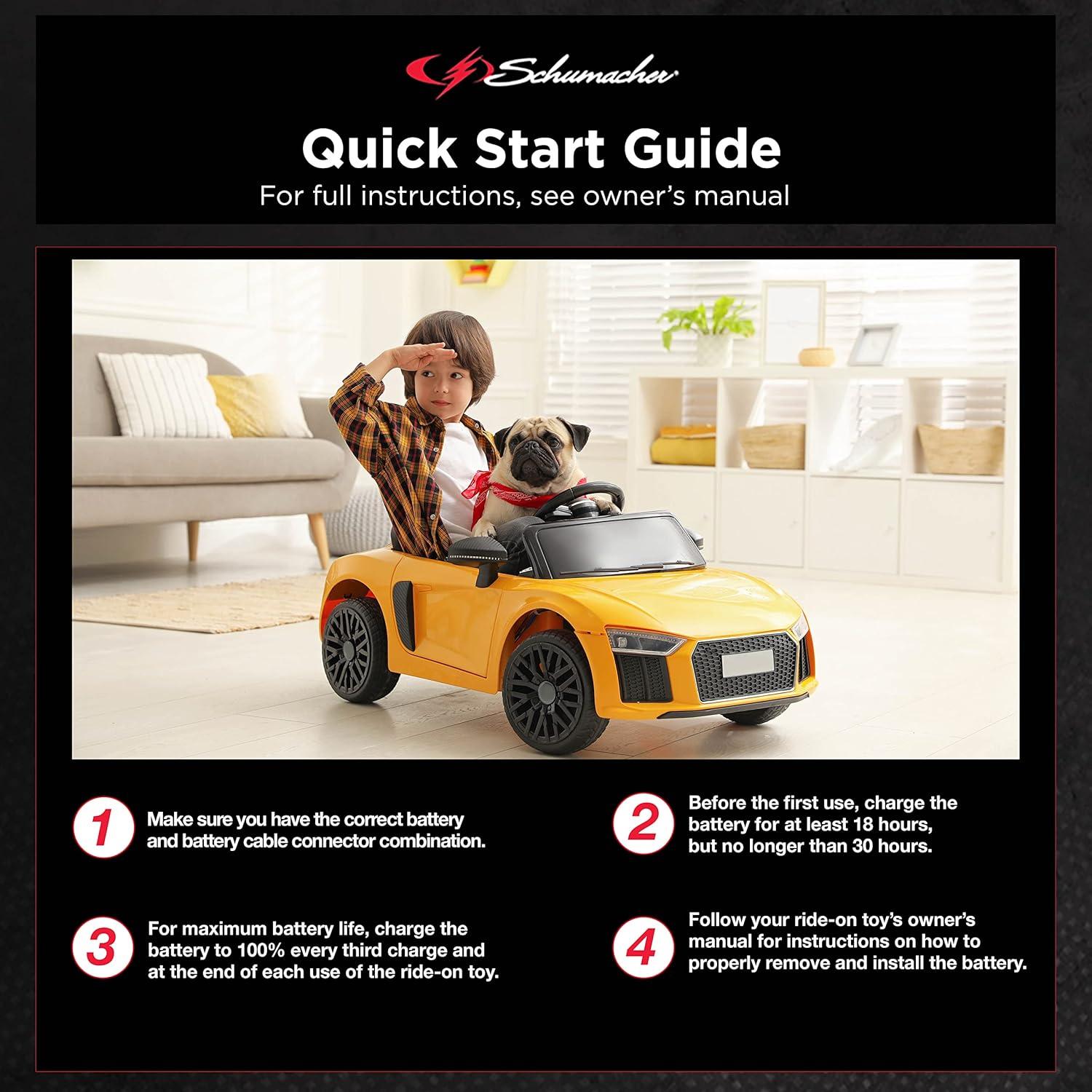 Batería recargable 12V Schumacher TB4 para juguetes Peg Perego