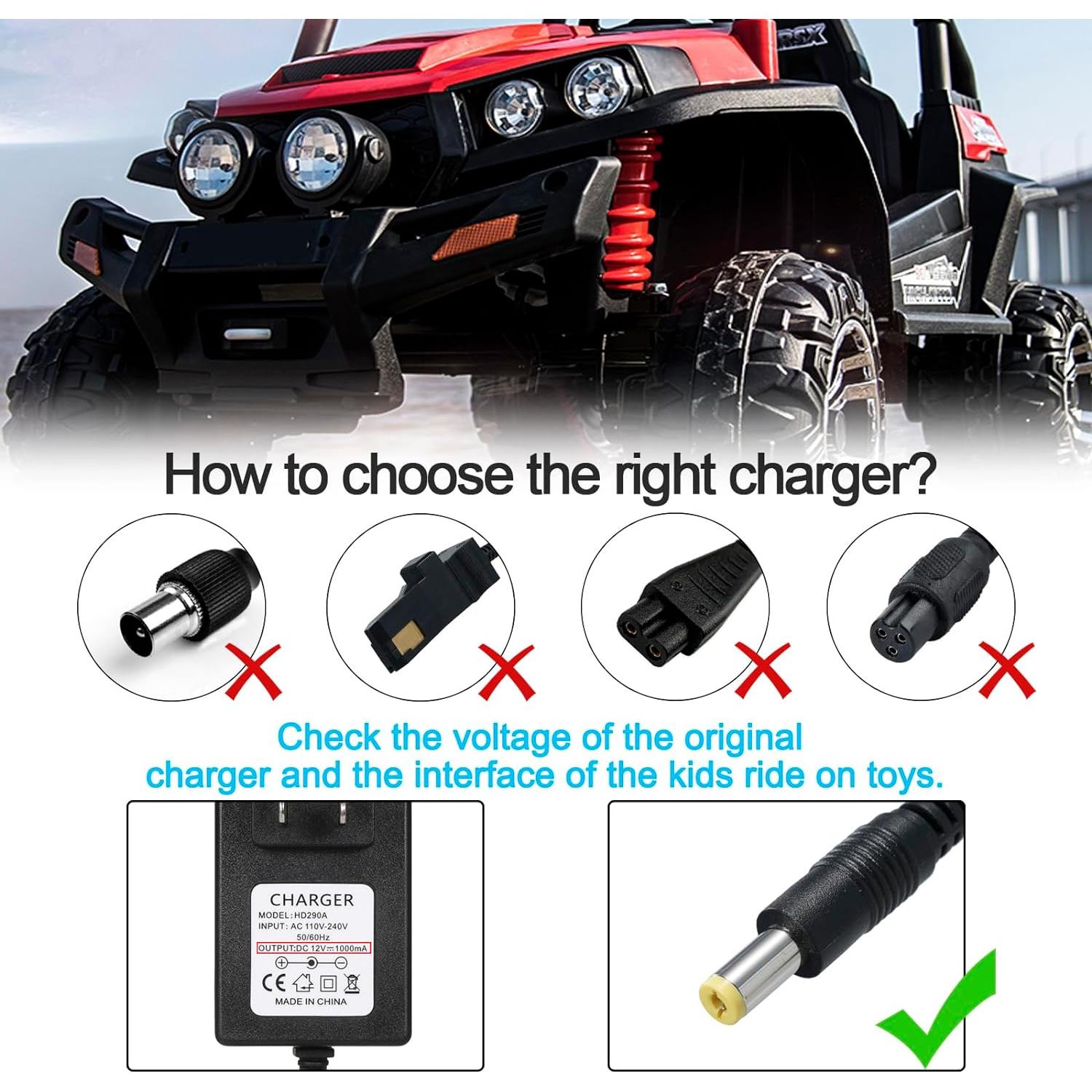 Cargador 12V TUAGUI para coche de paseo infantil - 1000mA