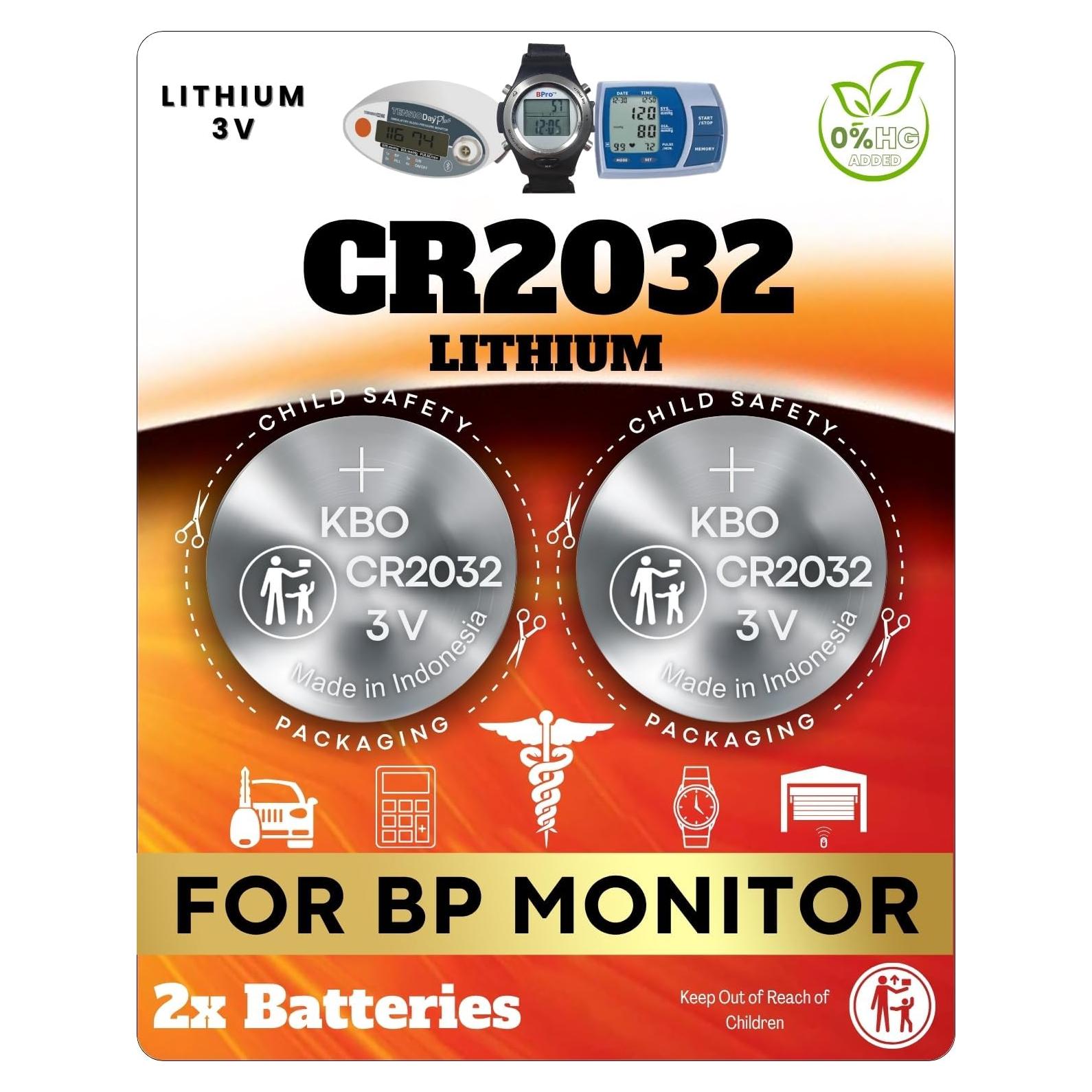 Kit de 2 Baterías CR2032 para Monitores de Presión Arterial - Key Battery Outlet