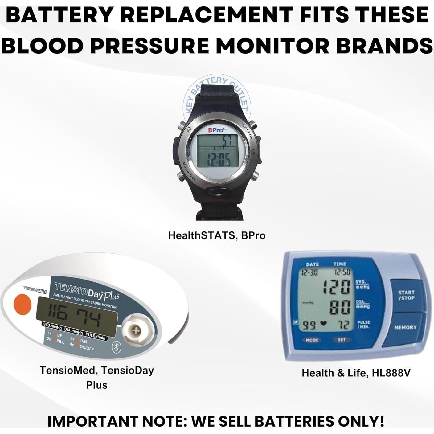 Kit de 2 Baterías CR2032 para Monitores de Presión Arterial - Key Battery Outlet