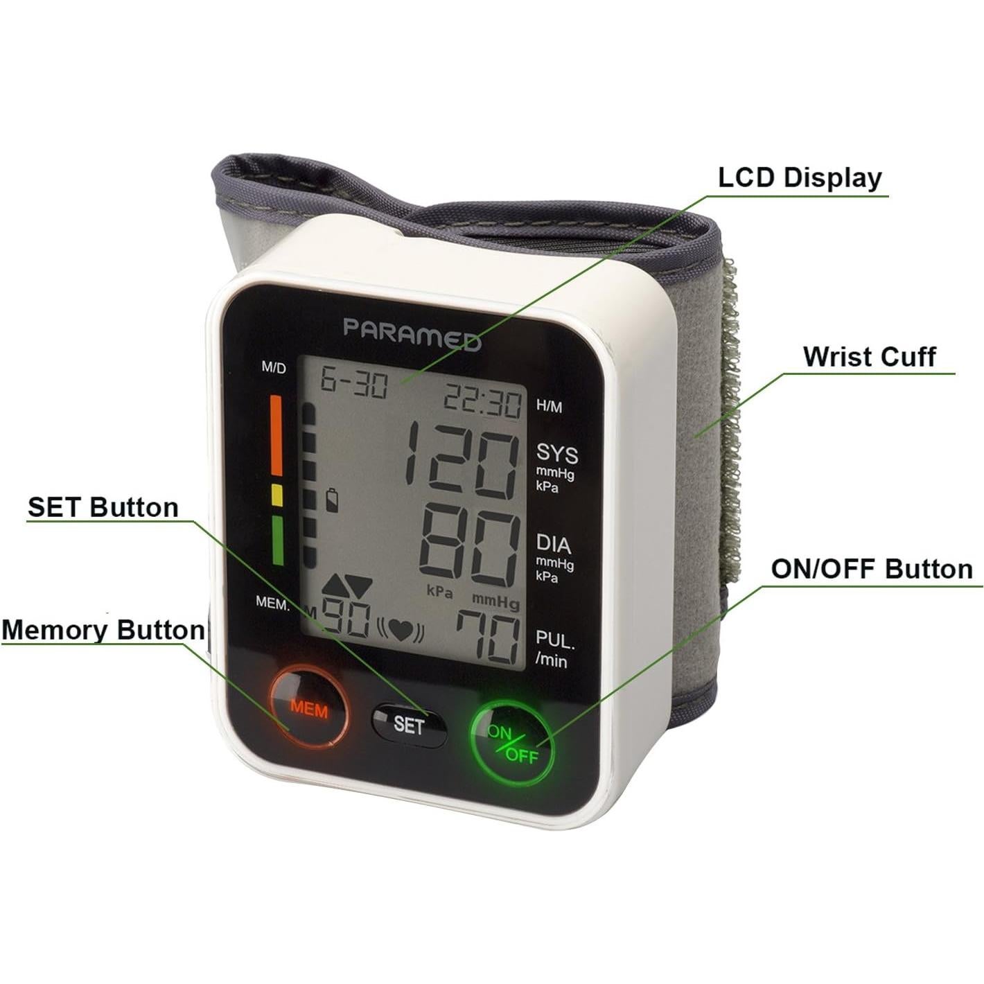 Monitor de Presión Arterial Automático Paramed PG-800A12 con Estuche