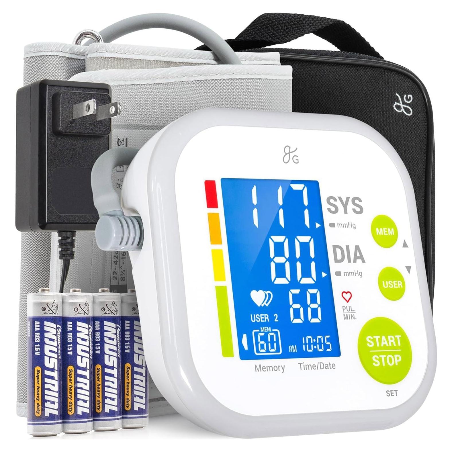 Monitor de Presión Arterial Greater Goods - Kit Completo con Manguito y Adaptador