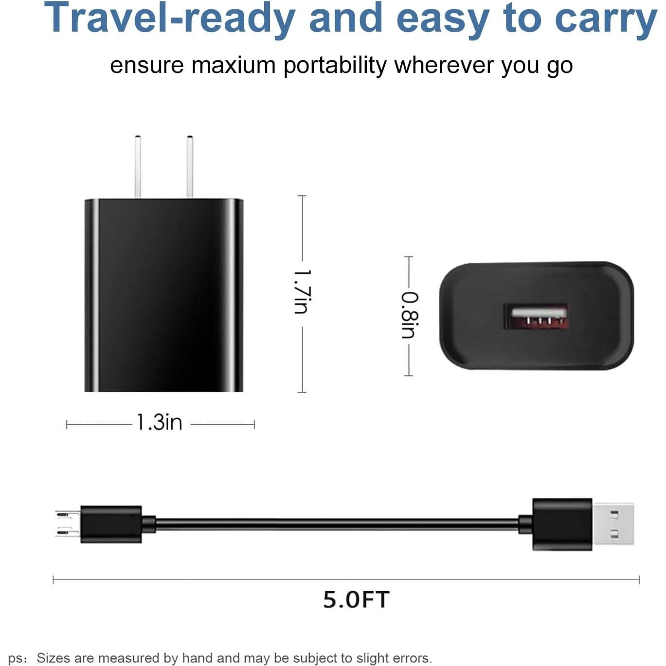 Cable de Carga Micro USB para Bomba Insulina Tandem t:slim X2 1.52m
