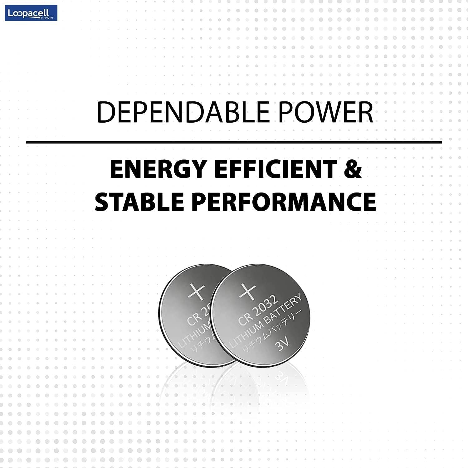 Baterías de Moneda de Litio Loopacell CR2032 3V - Paquete de 20