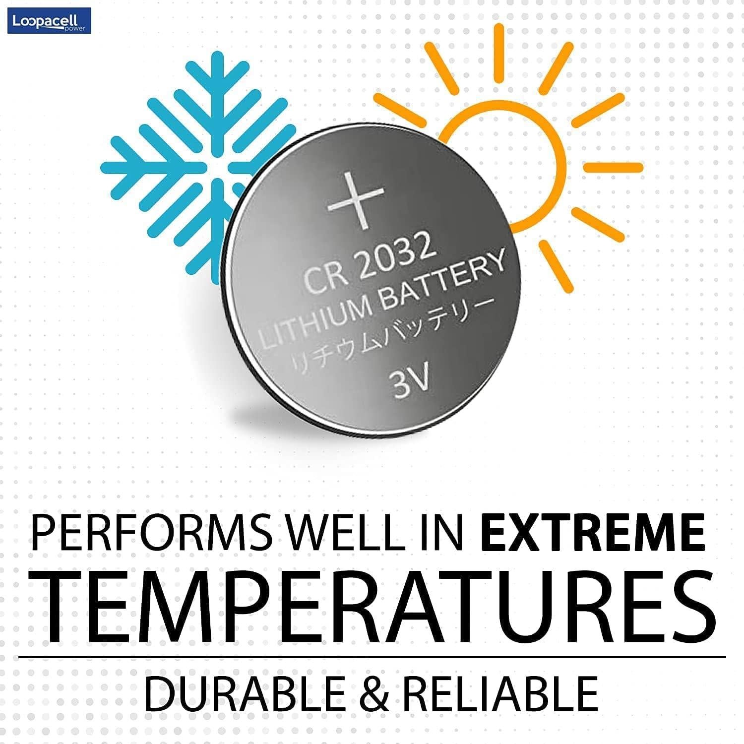 Baterías de Moneda de Litio Loopacell CR2032 3V - Paquete de 20