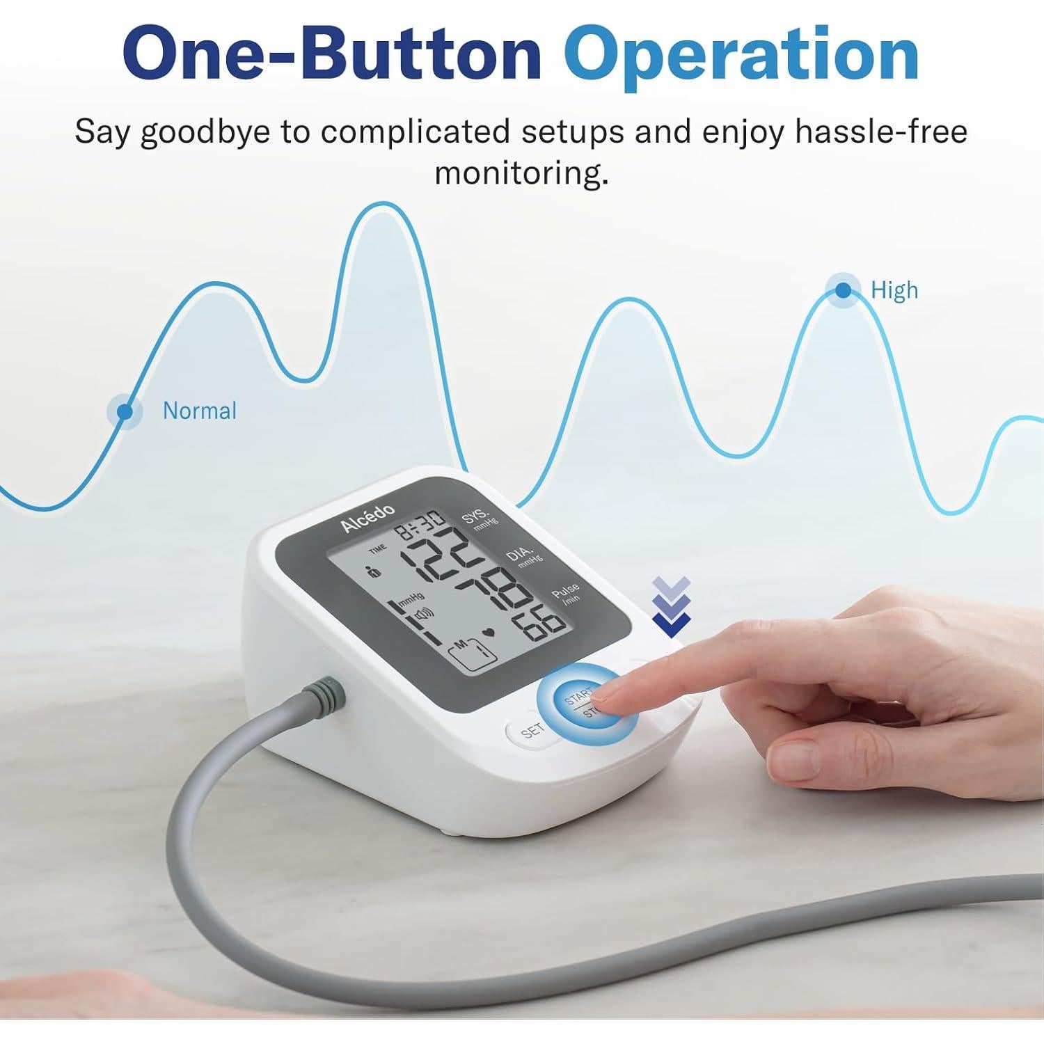 Monitor de Presión Arterial Alcedo ABP-2005-1 con Función de Habla