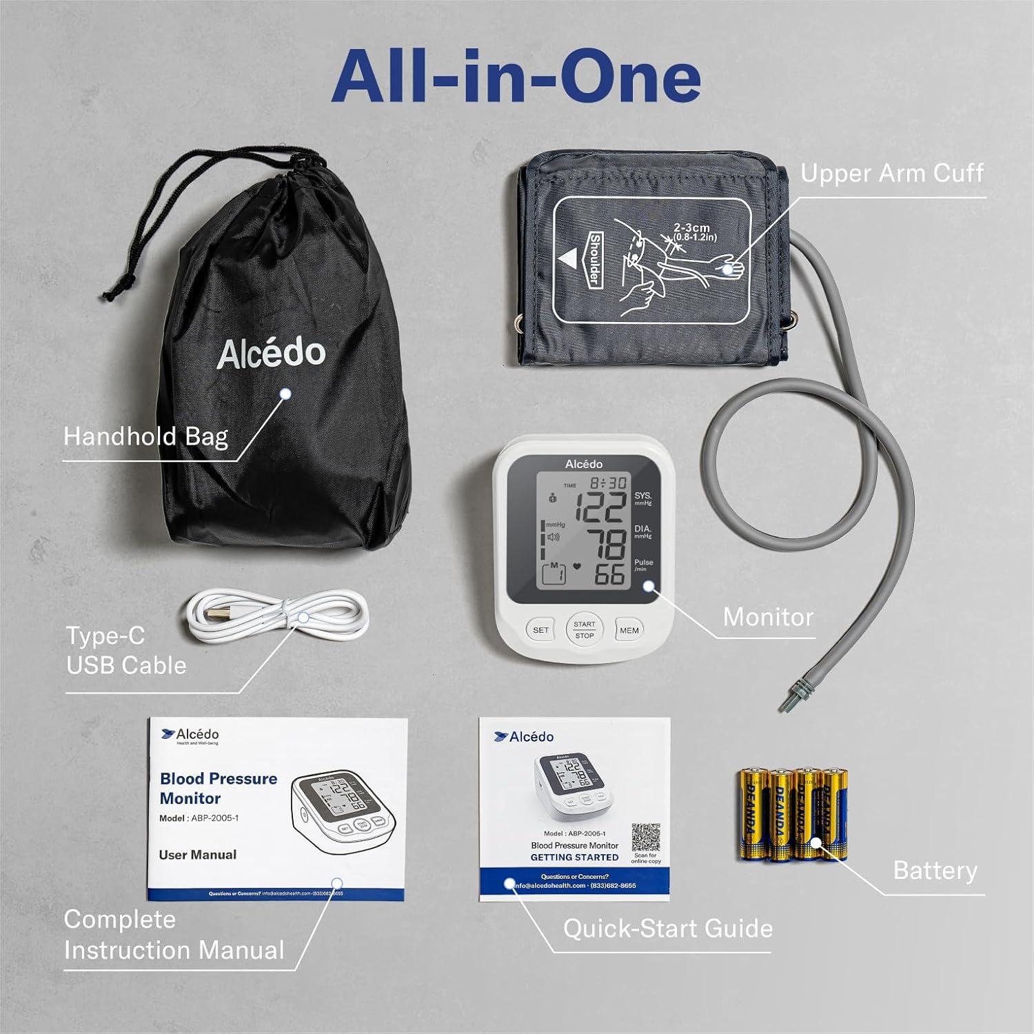 Monitor de Presión Arterial Alcedo ABP-2005-1 con Función de Habla