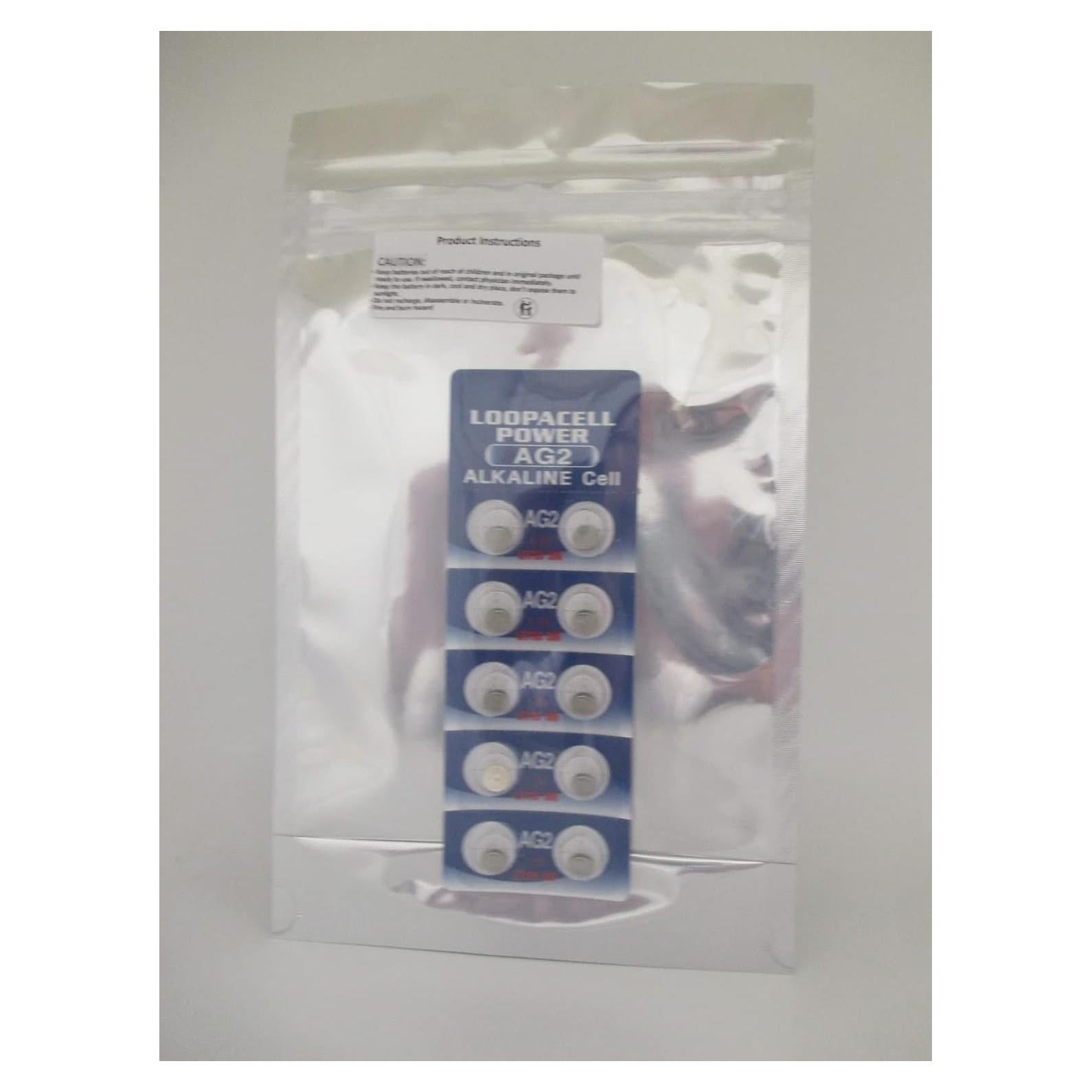 Paquete de 10 Baterías Alcalinas AG2 Loopacell 1.5V