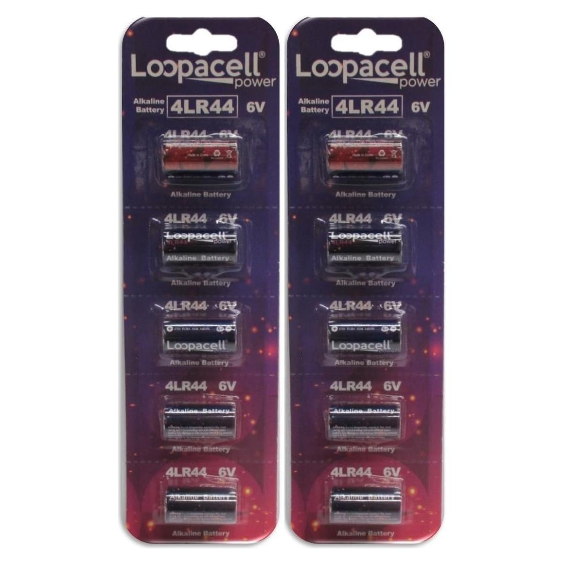 Paquete de 10 Baterías Alcalinas 4LR44 Loopacell 6V