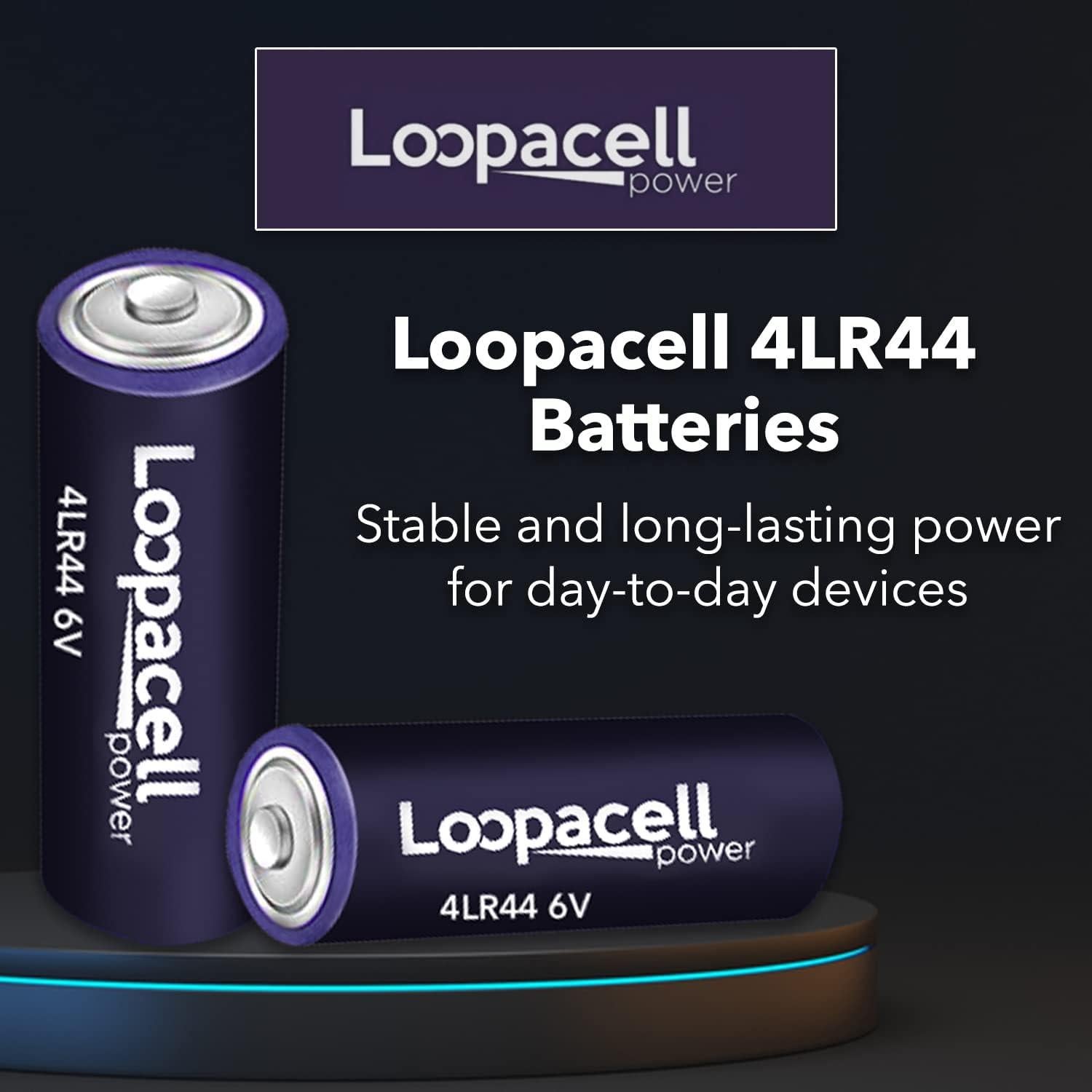 Paquete de 10 Baterías Alcalinas 4LR44 Loopacell 6V