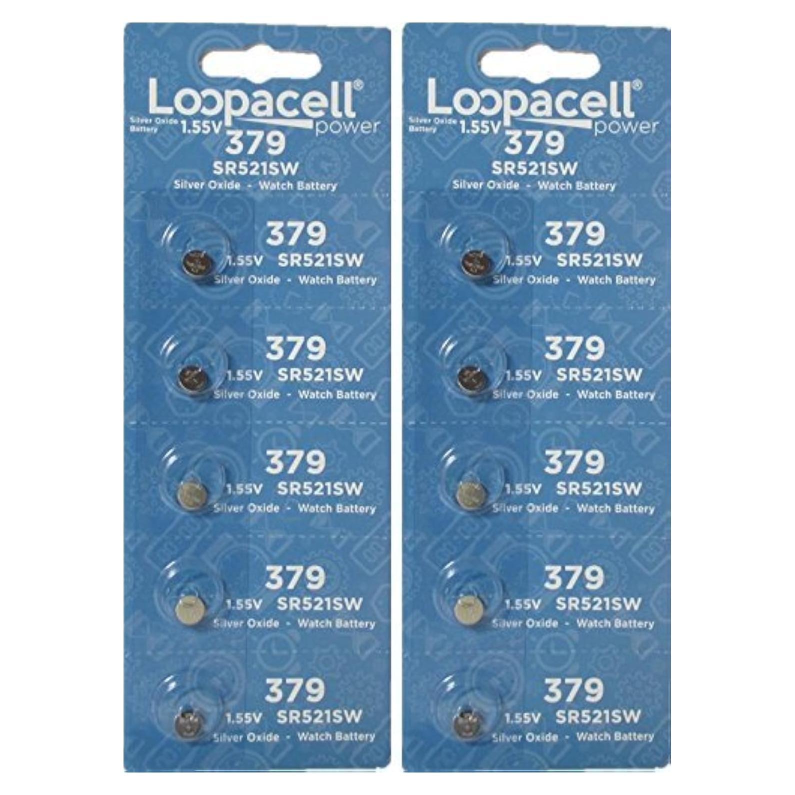 Baterías de Óxido de Plata Loopacell 379 10 Unidades 1.5V
