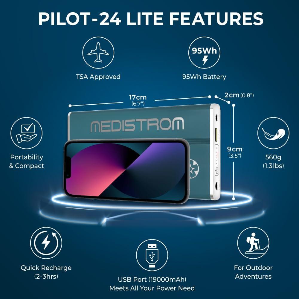 Batería Medistrom Pilot-24 Lite 95Wh para CPAP 24V