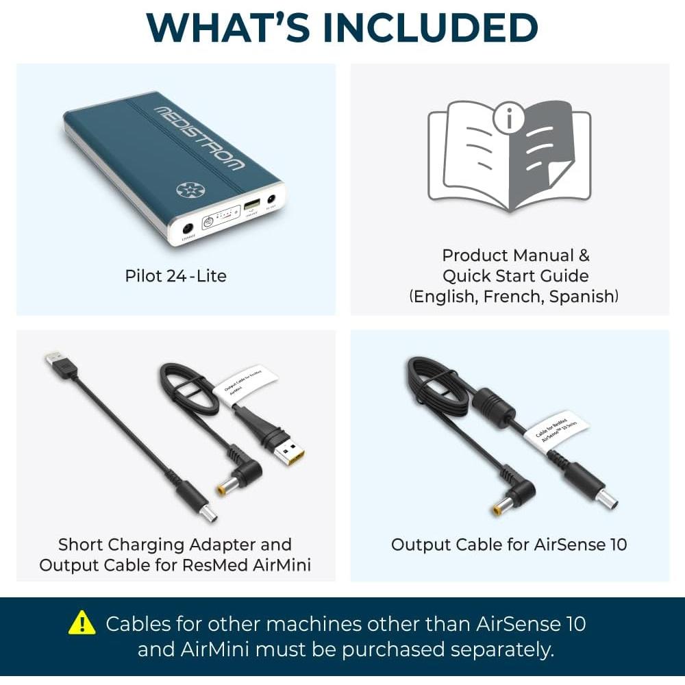 Batería Medistrom Pilot-24 Lite 95Wh para CPAP 24V