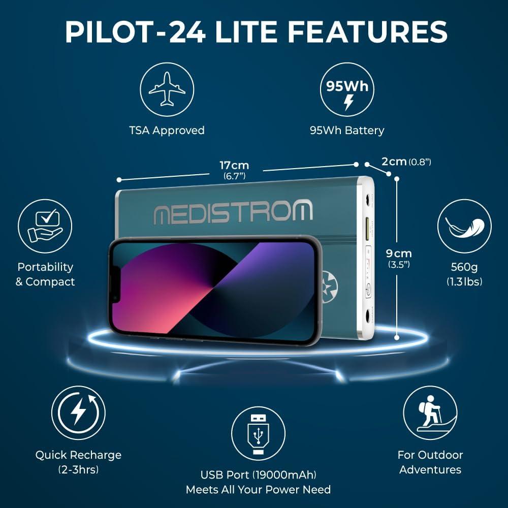 Batería Pilot-24 Lite Choice One Medical 95Wh CPAP 24V