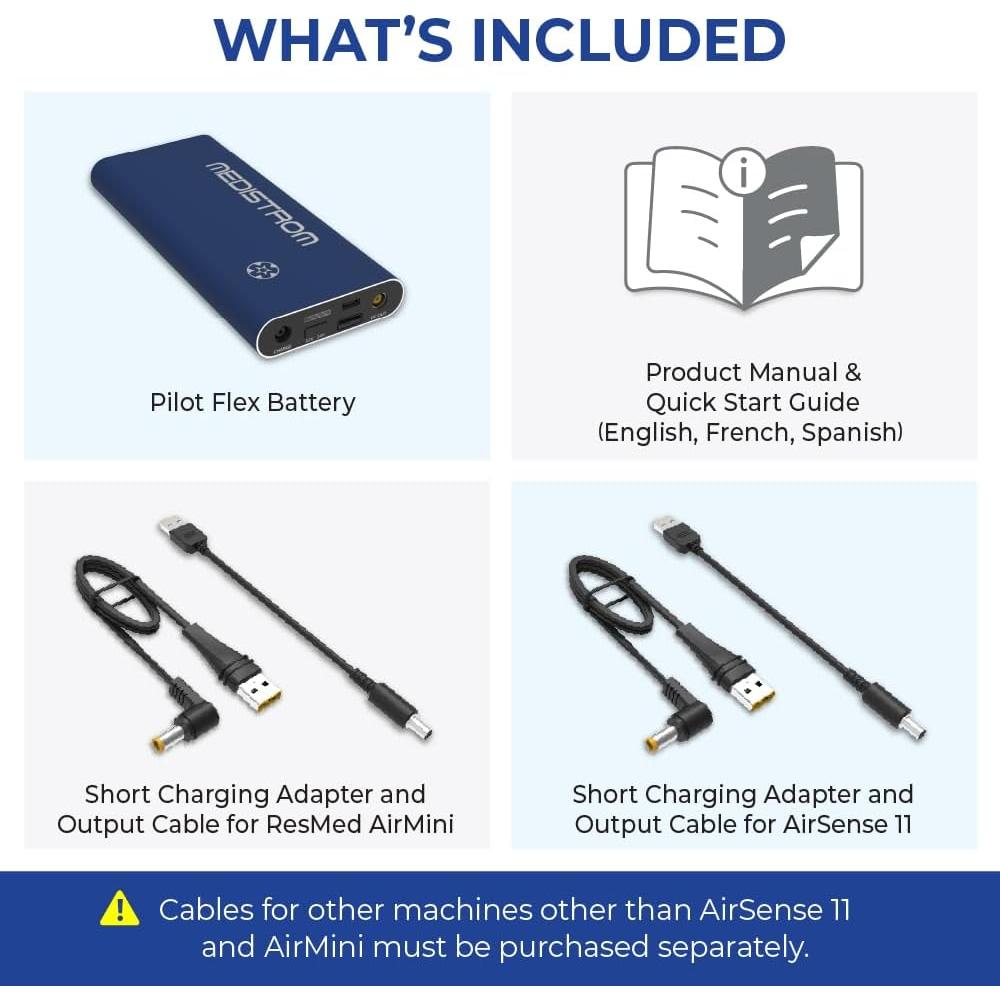 Batería de Respaldo CPAP Pilot Flex 98Wh - Aprobada TSA