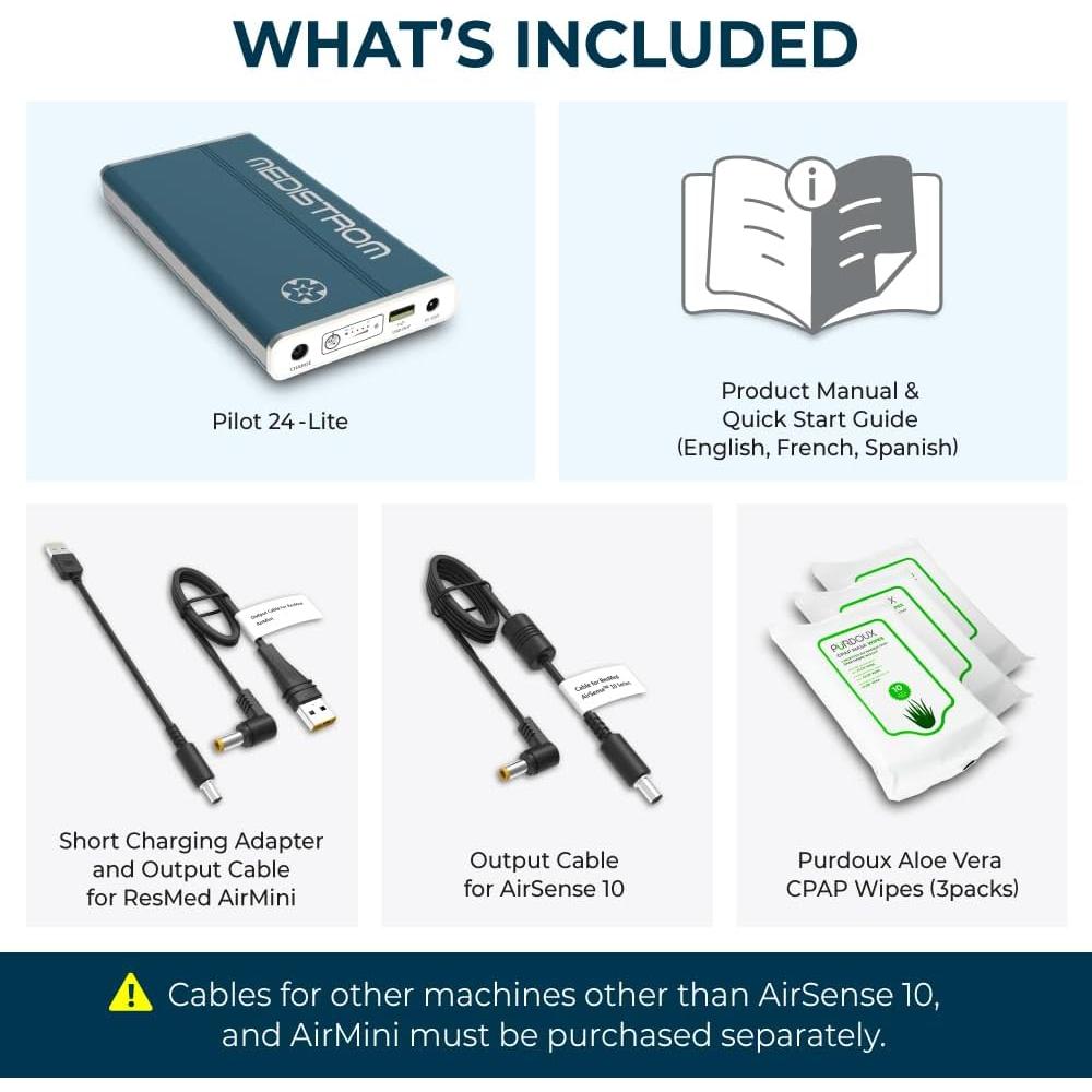 Batería de Respaldo CPAP Medistrom Pilot 24 Lite 95Wh