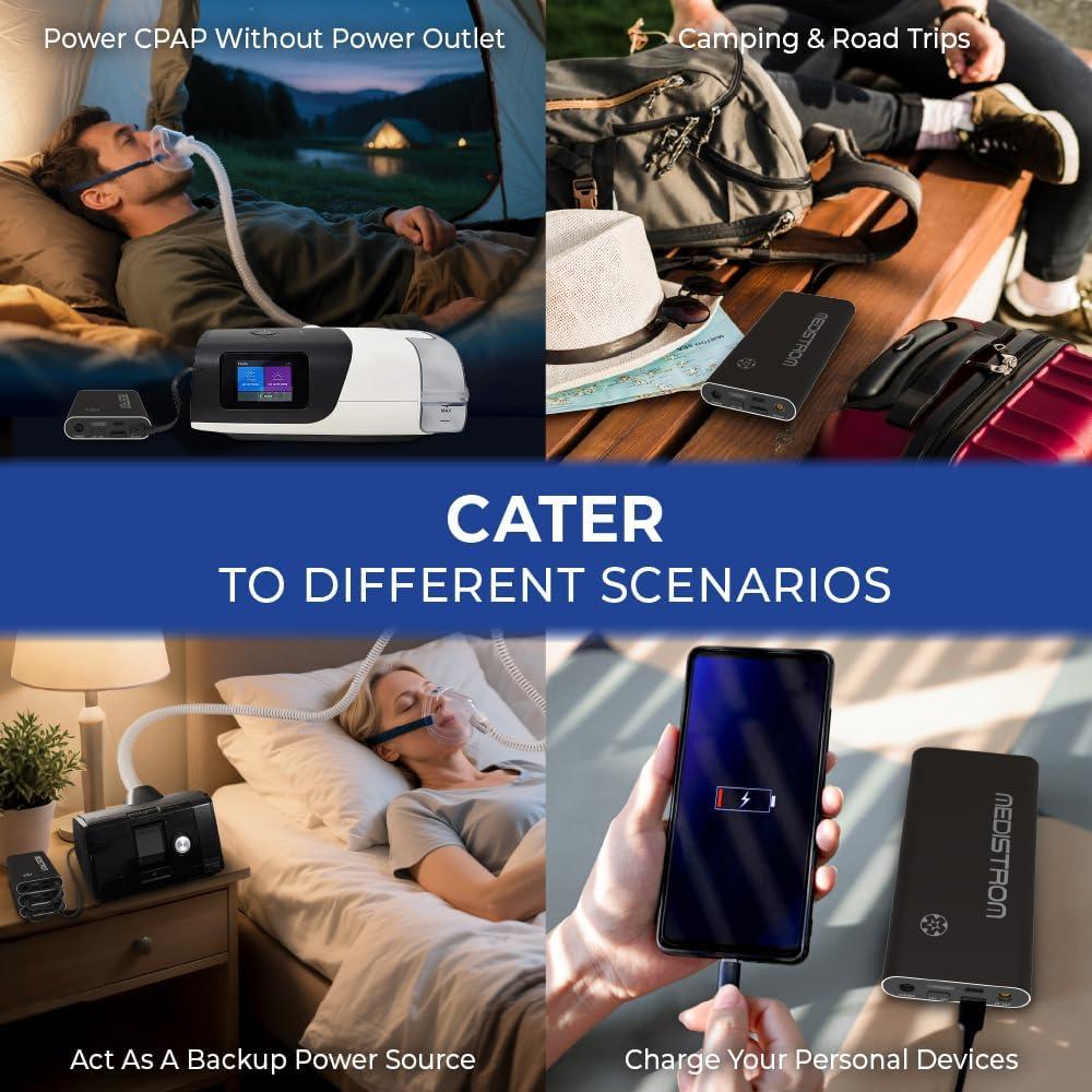 Batería de Respaldo CPAP Pilot Flex 98Wh 12V/24V Carbón