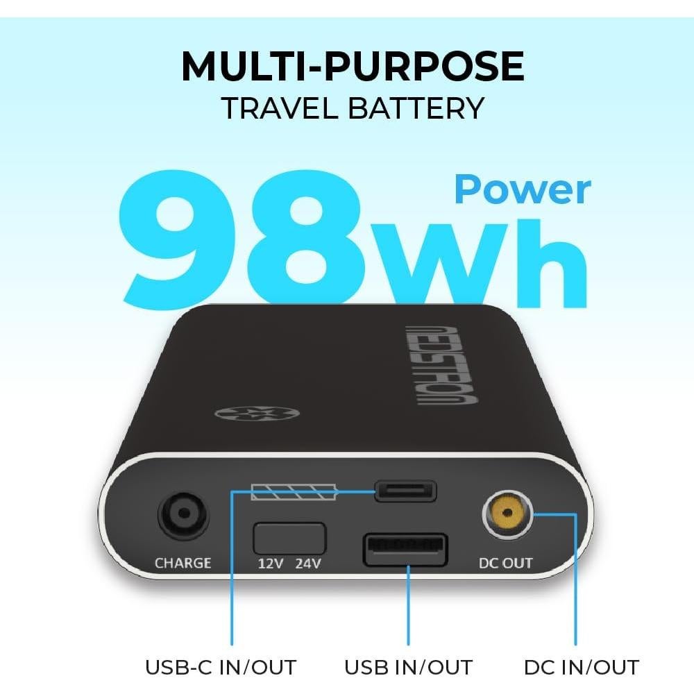 Batería de Respaldo CPAP Pilot Flex 98Wh 12V/24V Carbón