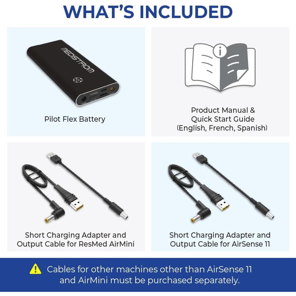 Batería de Respaldo CPAP Pilot Flex 98Wh 12V/24V Carbón