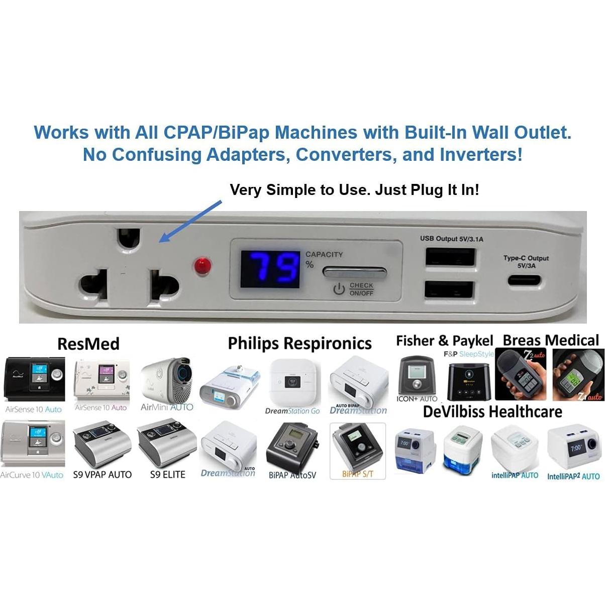 Batería CPAP de Viaje Zopec Explore 5700 - 160 Wh, Ligera