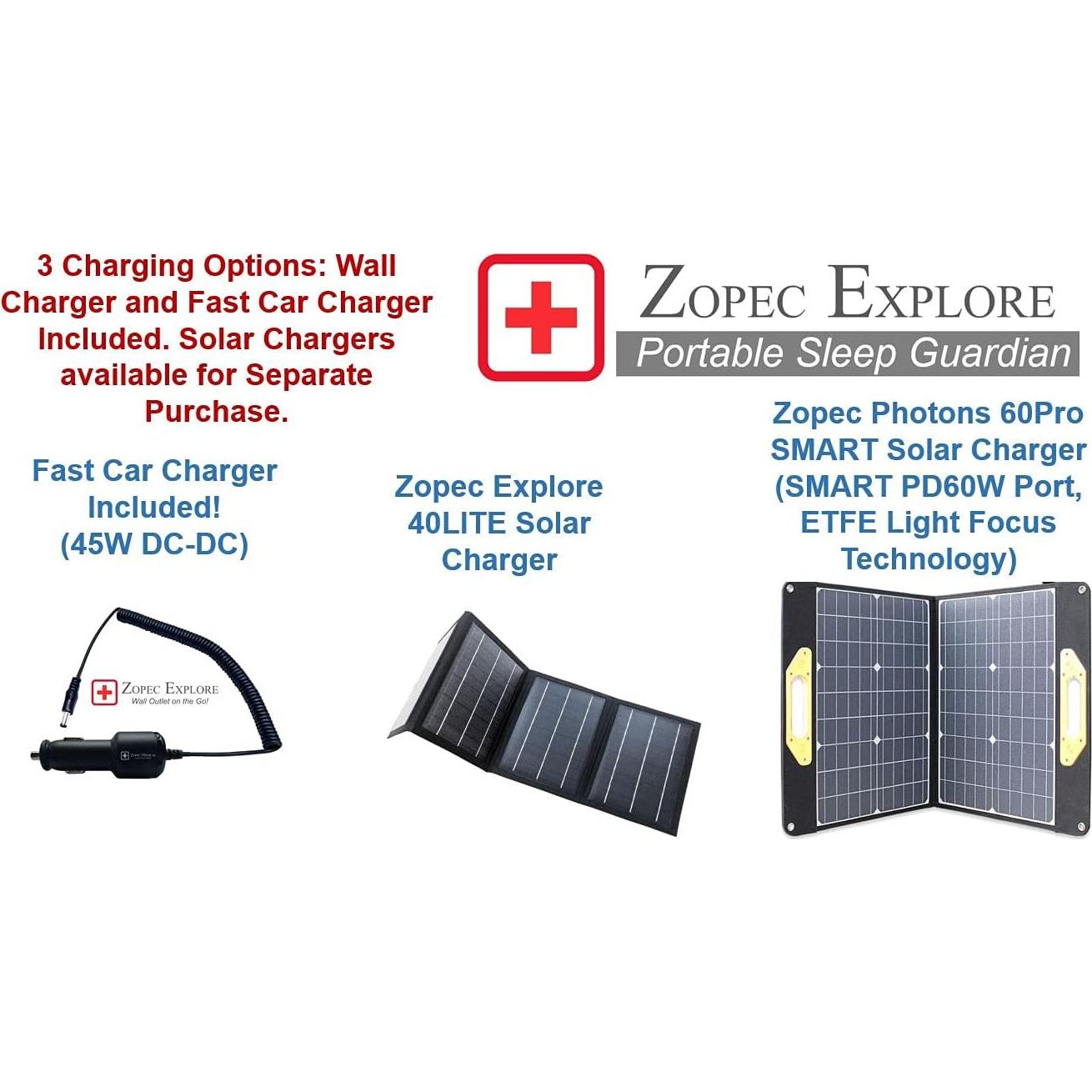 Batería CPAP de Viaje Zopec Explore 5700 - 160 Wh, Ligera