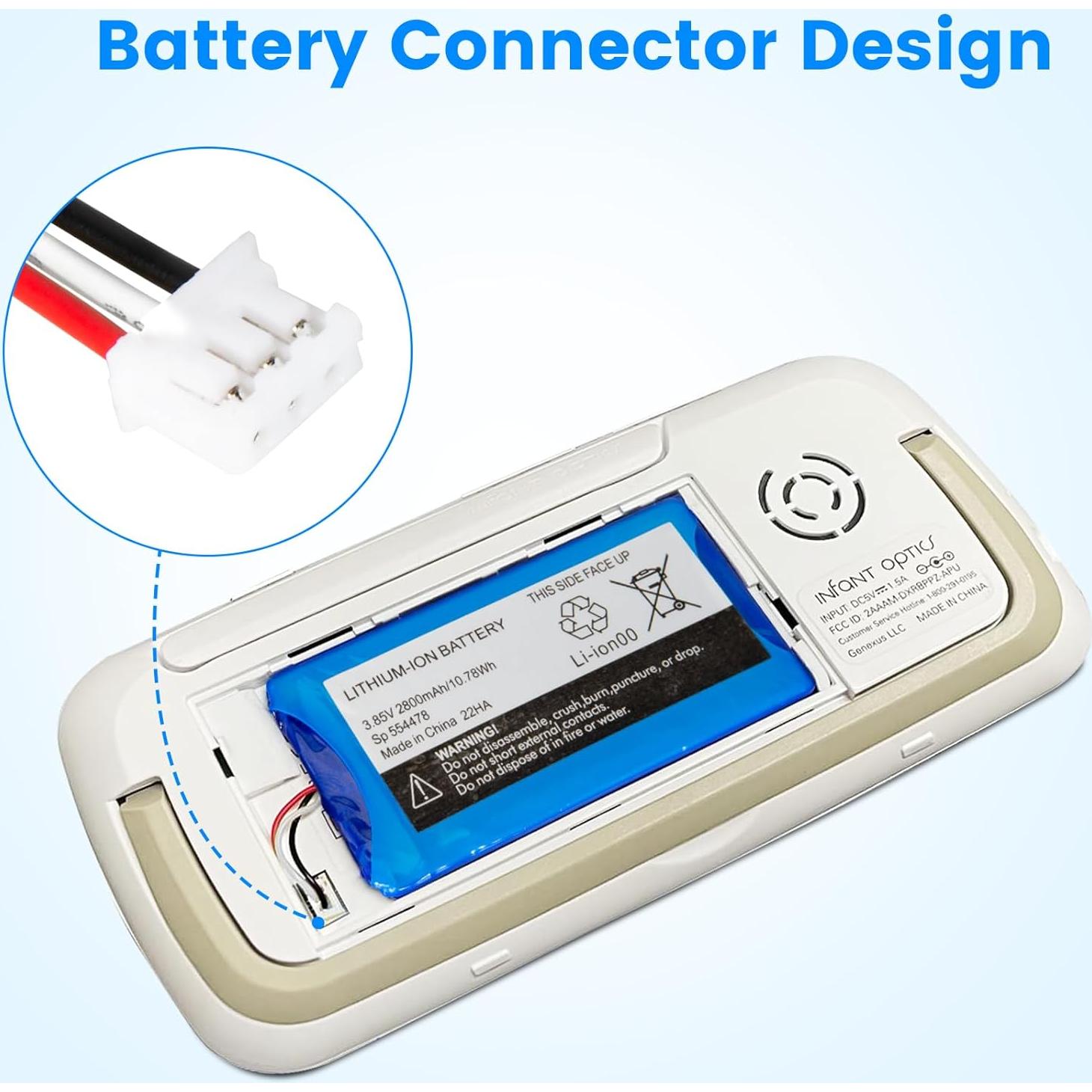 Batería de Reemplazo 7717 para Monitor Bebé Infant Optics DXR-8 Pro 2800mAh