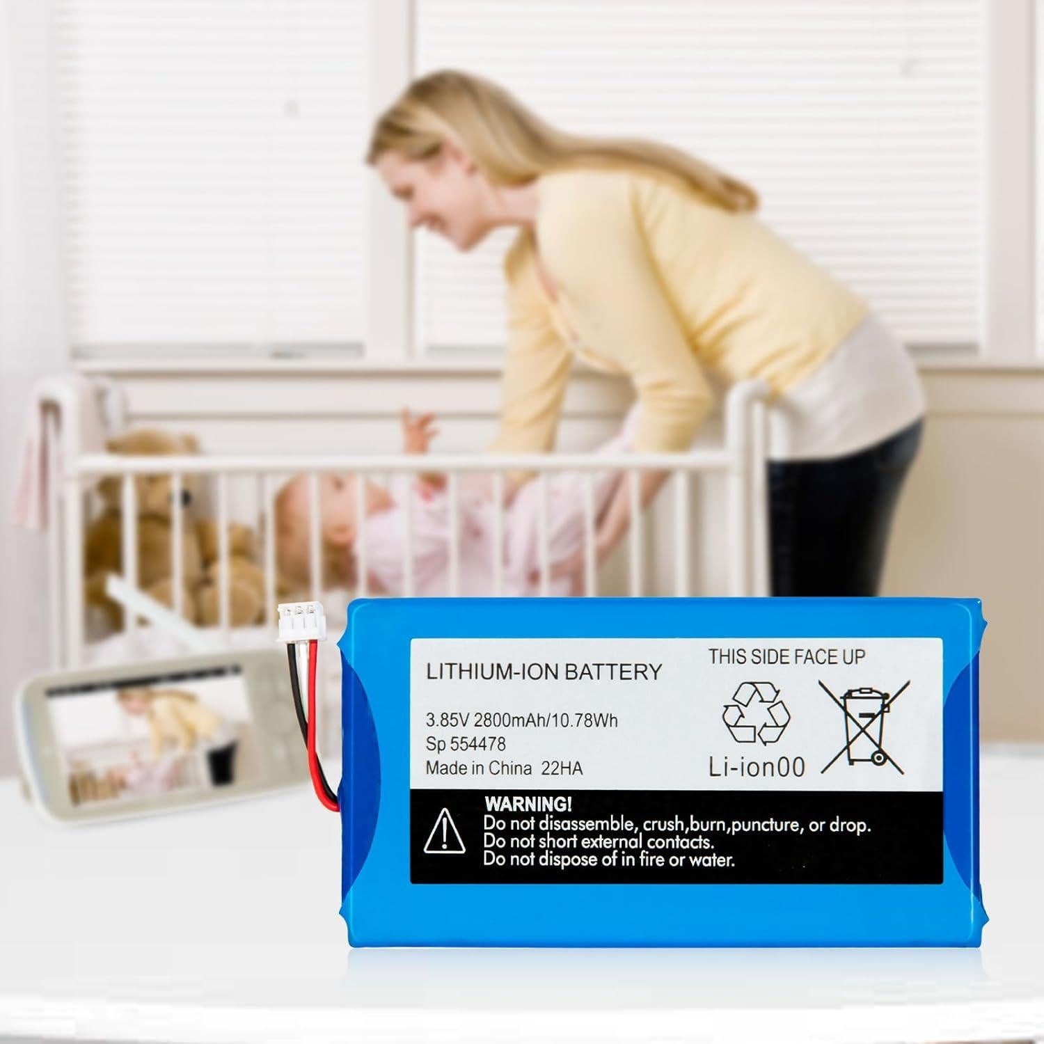 Batería de Reemplazo 7717 para Monitor Bebé Infant Optics DXR-8 Pro 2800mAh