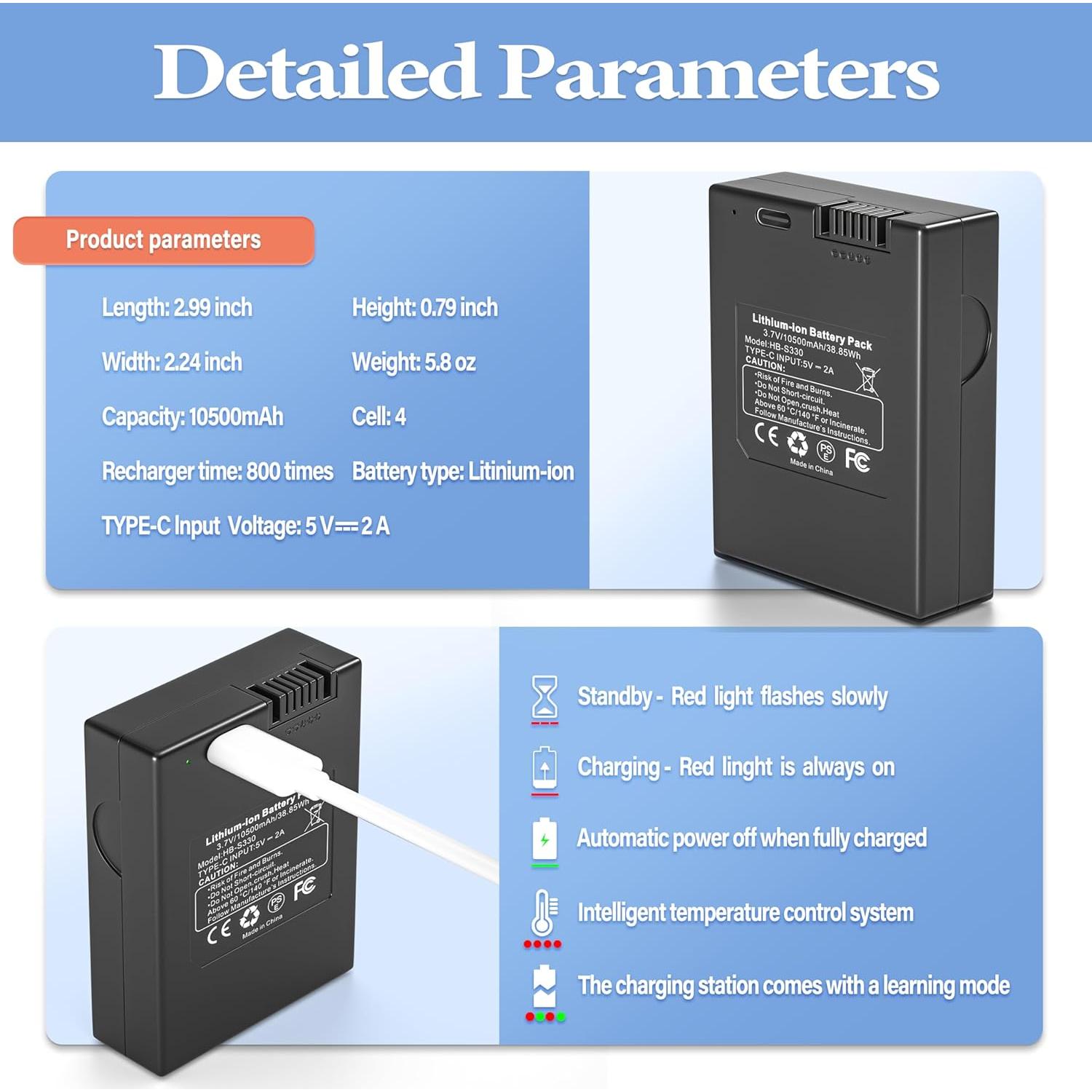 Batería Recargable S330 10500mAh para Eufy Security y SmartDrop