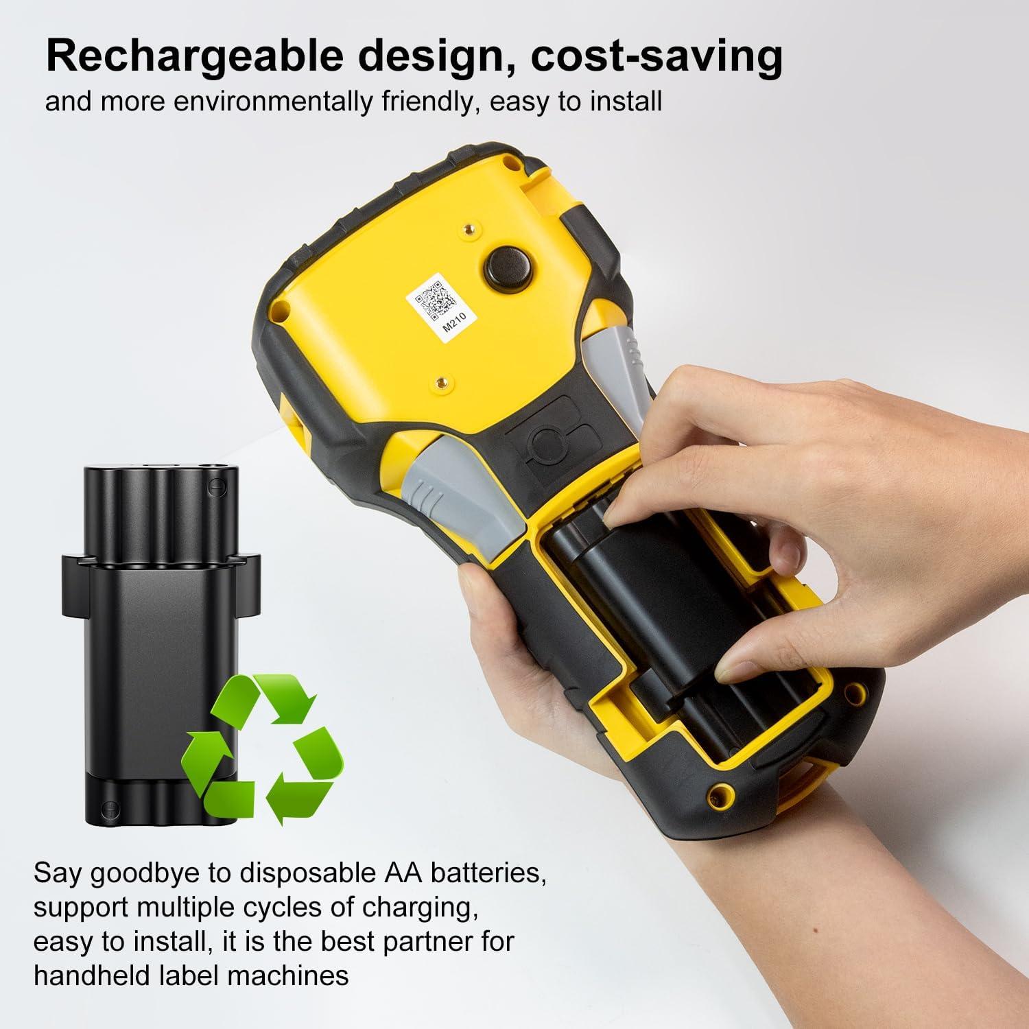 Paquete de 2 Baterías Recargables Litio Brady M210 2400mAh USB-C