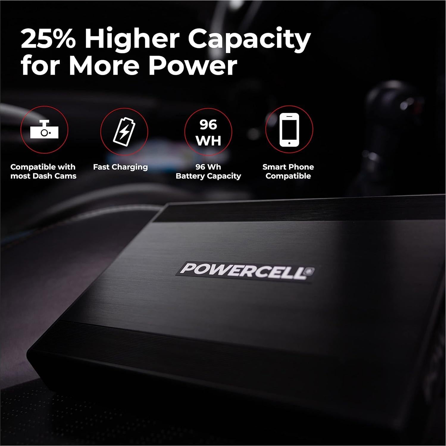 Batería PowerCell 8 BlackboxMyCar 96Wh para Dash Cam