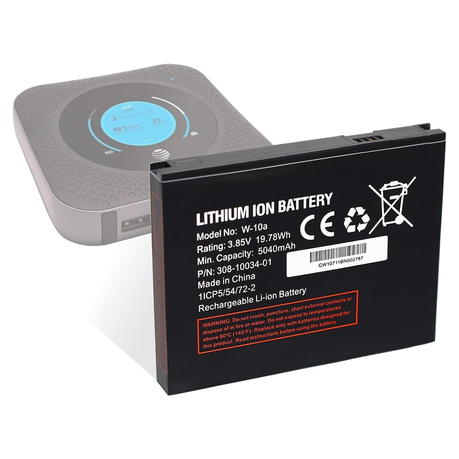 Batería de iones de litio W-10a para Netgear MR1100 5040mAh