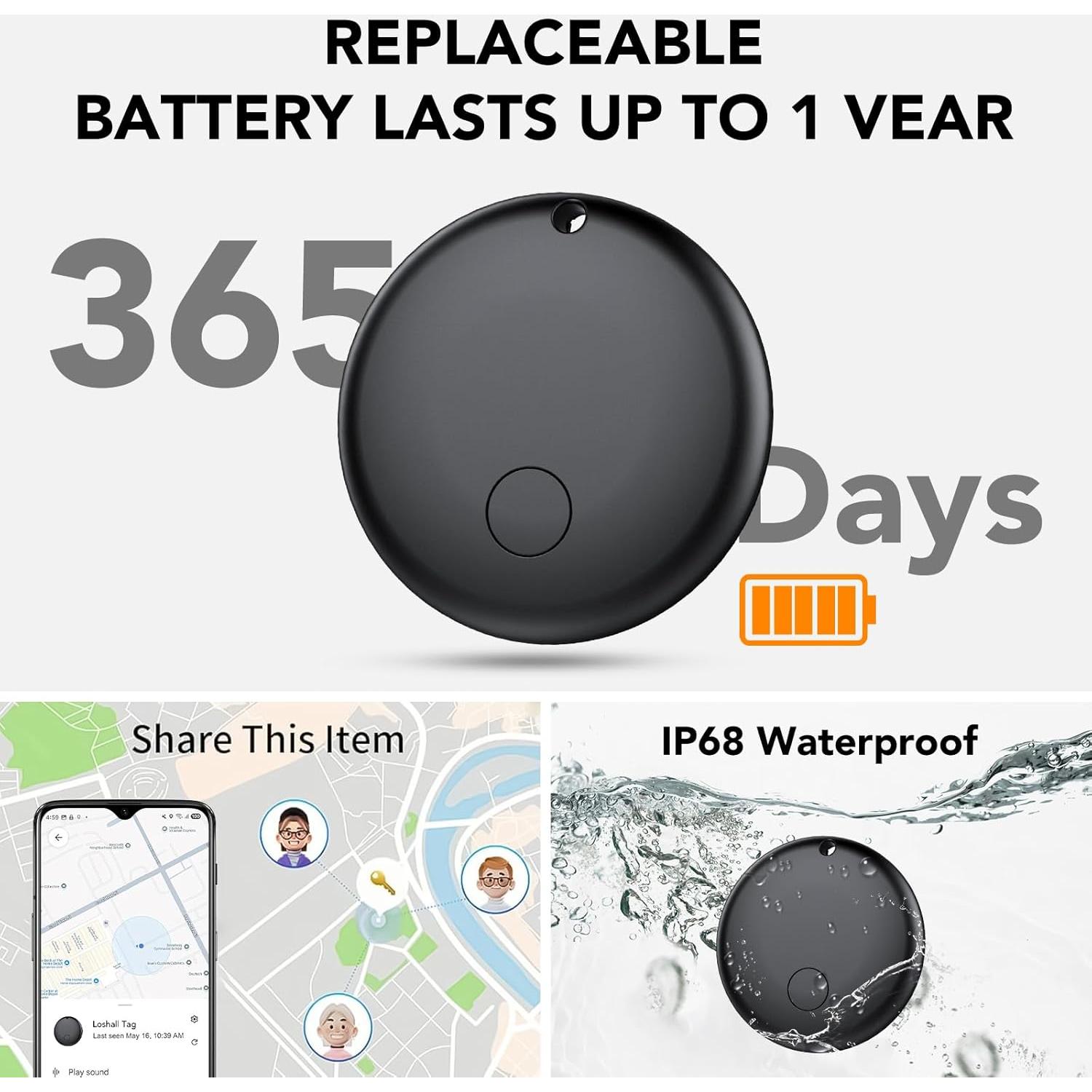 Rastreador Aéreo Bluetooth Ajblg - Paquete de 4, IP68