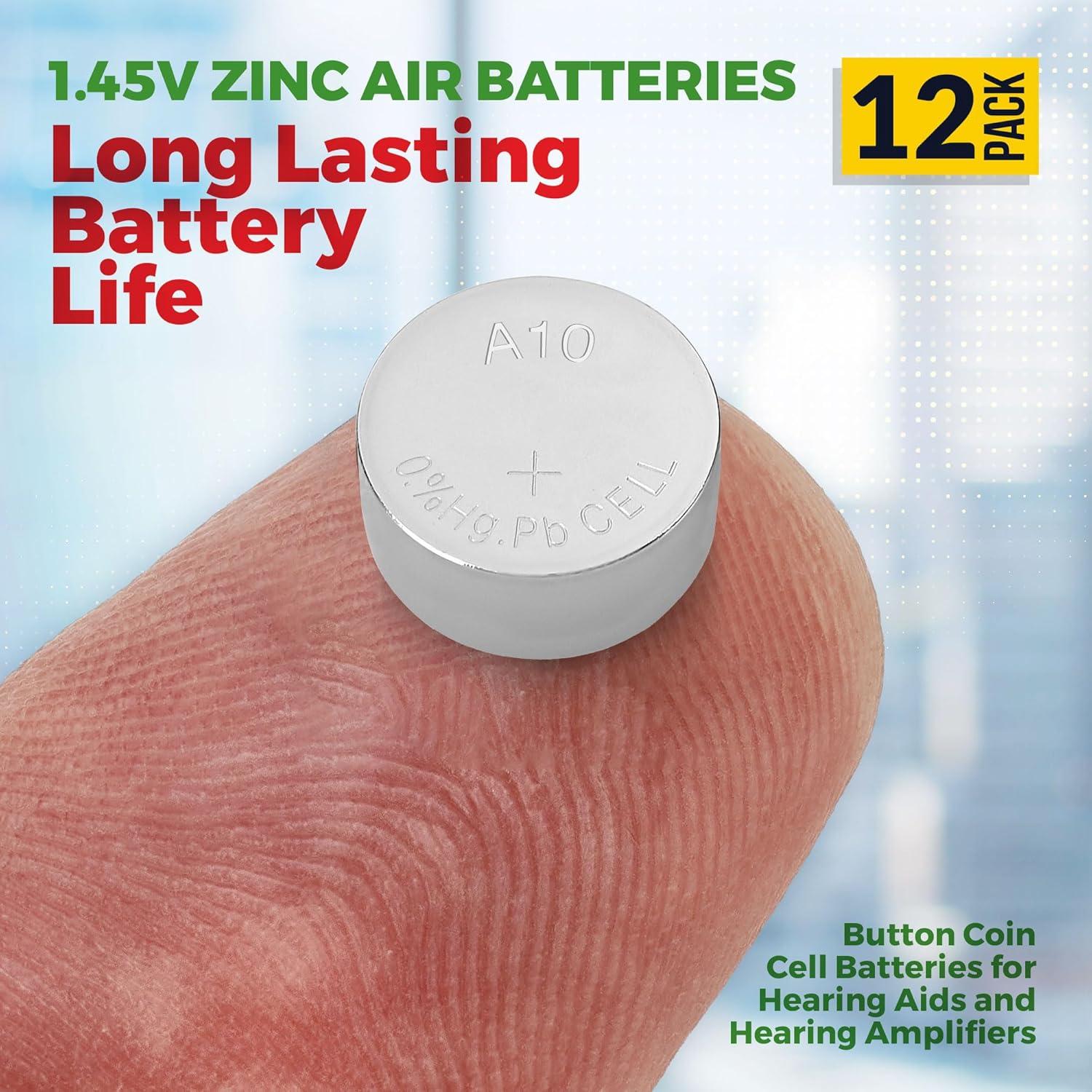 Baterías MEDca A10 - 12 Piezas - 1.45V para Audífonos