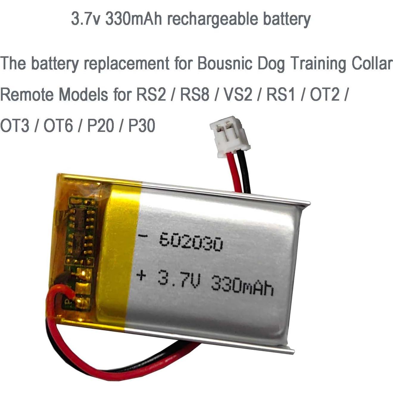 Batería Recargable AOLIKES 330mAh 602030 para Collar Bousnic