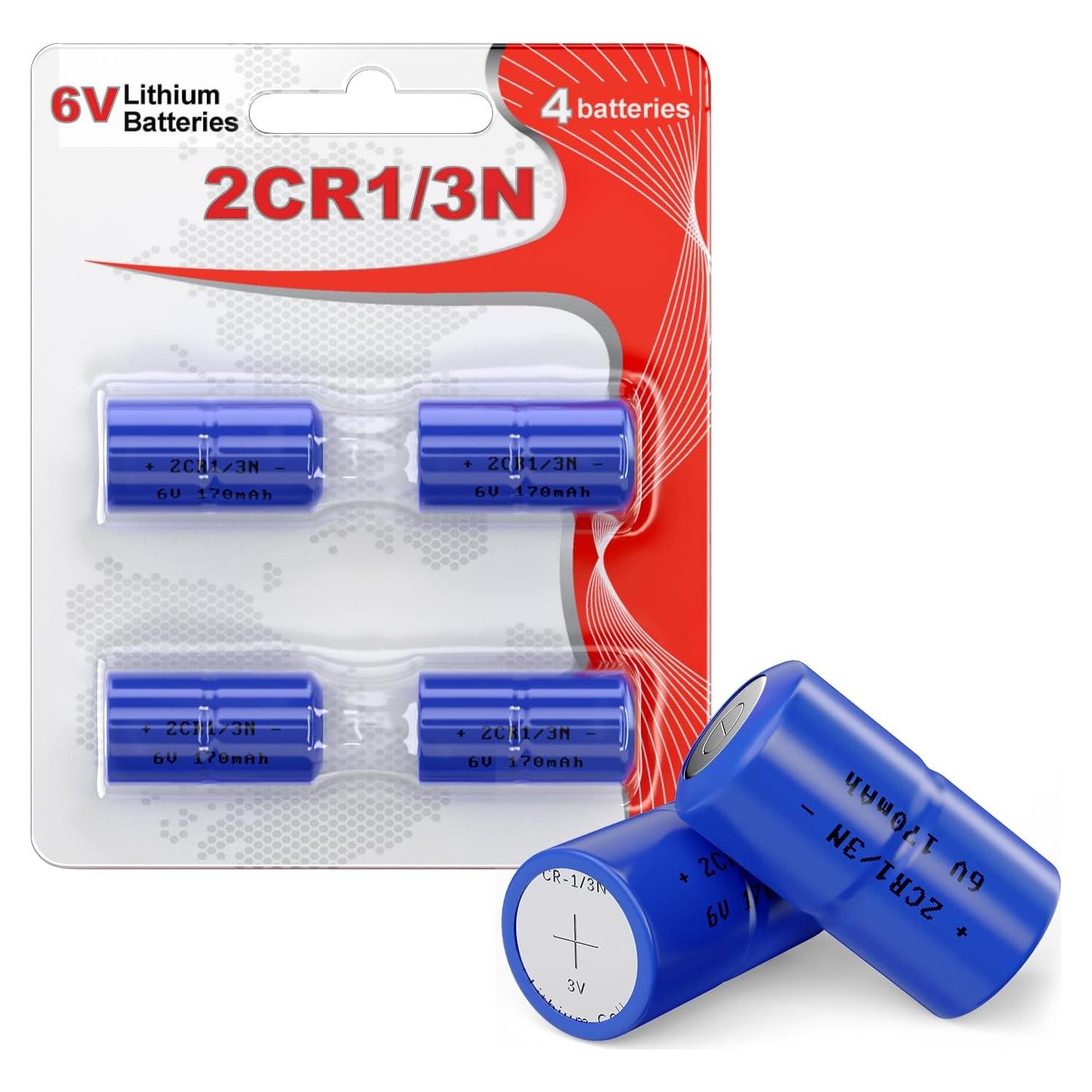 Baterías 2CR1/3N 6V para Receptor Collar Perro - 4 Unidades