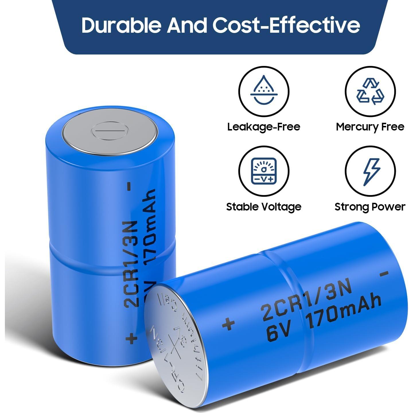 Baterías 2CR1/3N 6V para Receptor Collar Perro - 4 Unidades