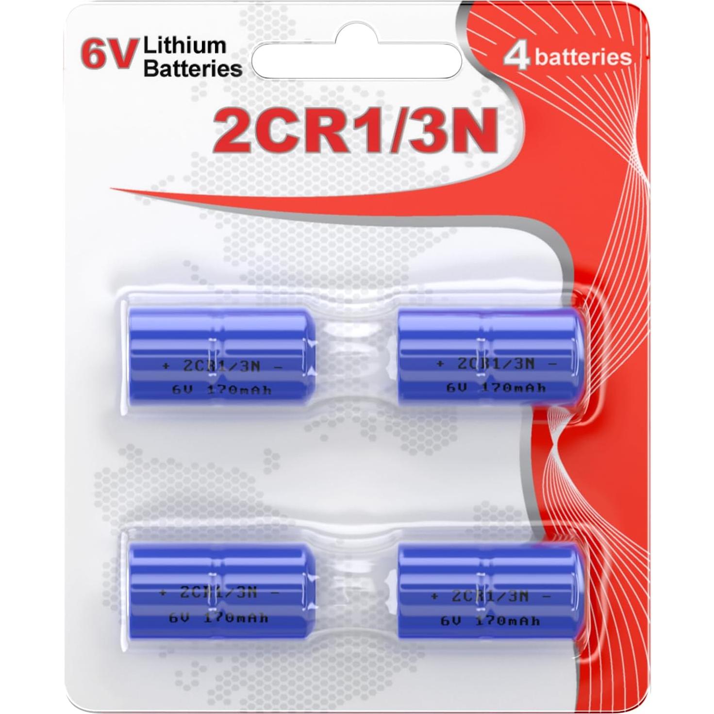Baterías 2CR1/3N 6V para Receptor Collar Perro - 4 Unidades