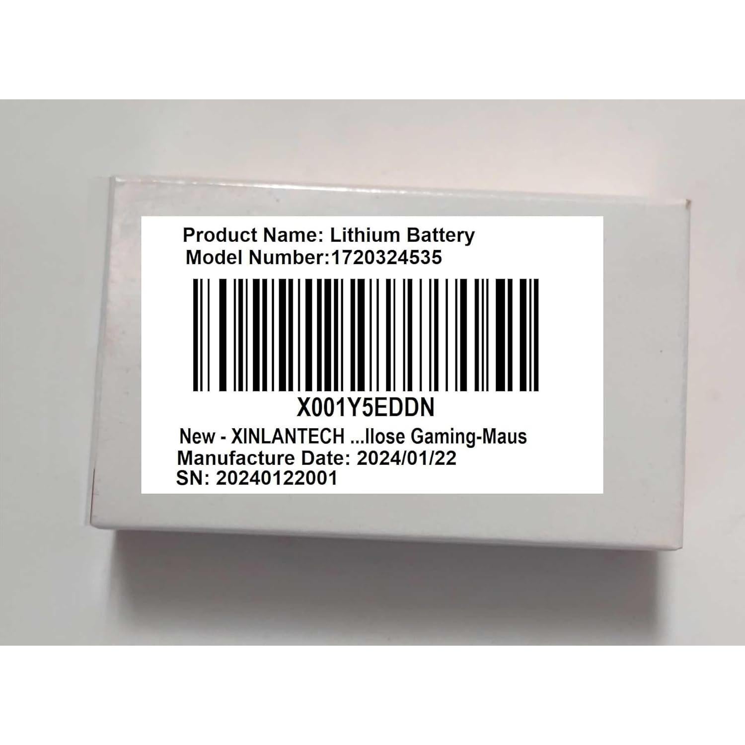 Batería Recargable 600mAh 3.7V XINLANTECH para Logitech G303/G705