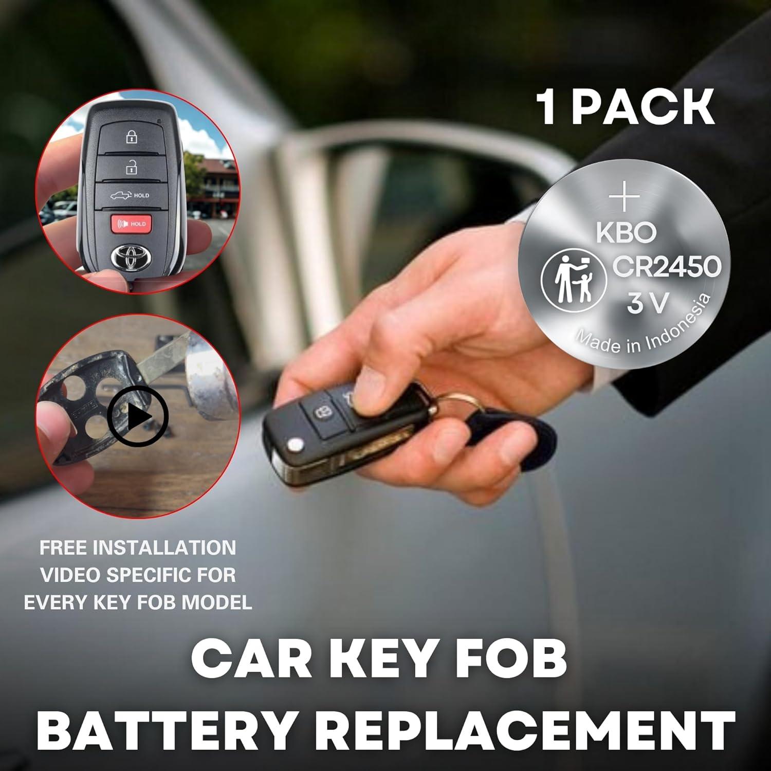 Batería CR2450 para Llave de Auto - Key Battery Outlet - 2 Pzas