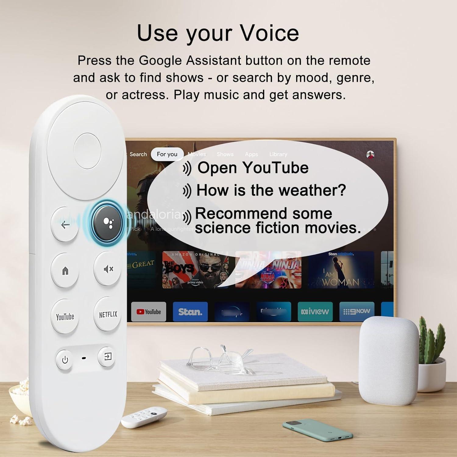 Control Remoto Reemplazo OROSAUR G9N9N para Chromecast 4K HD