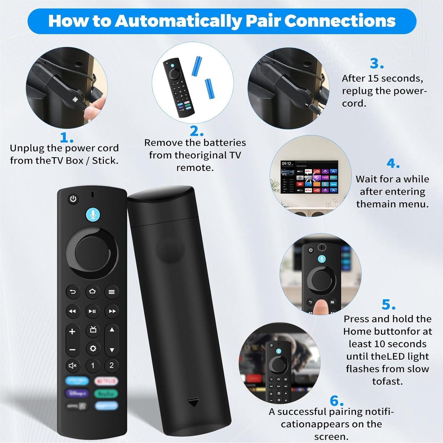 Control Remoto de Voz Feeona para Smart TV 4K y Cube